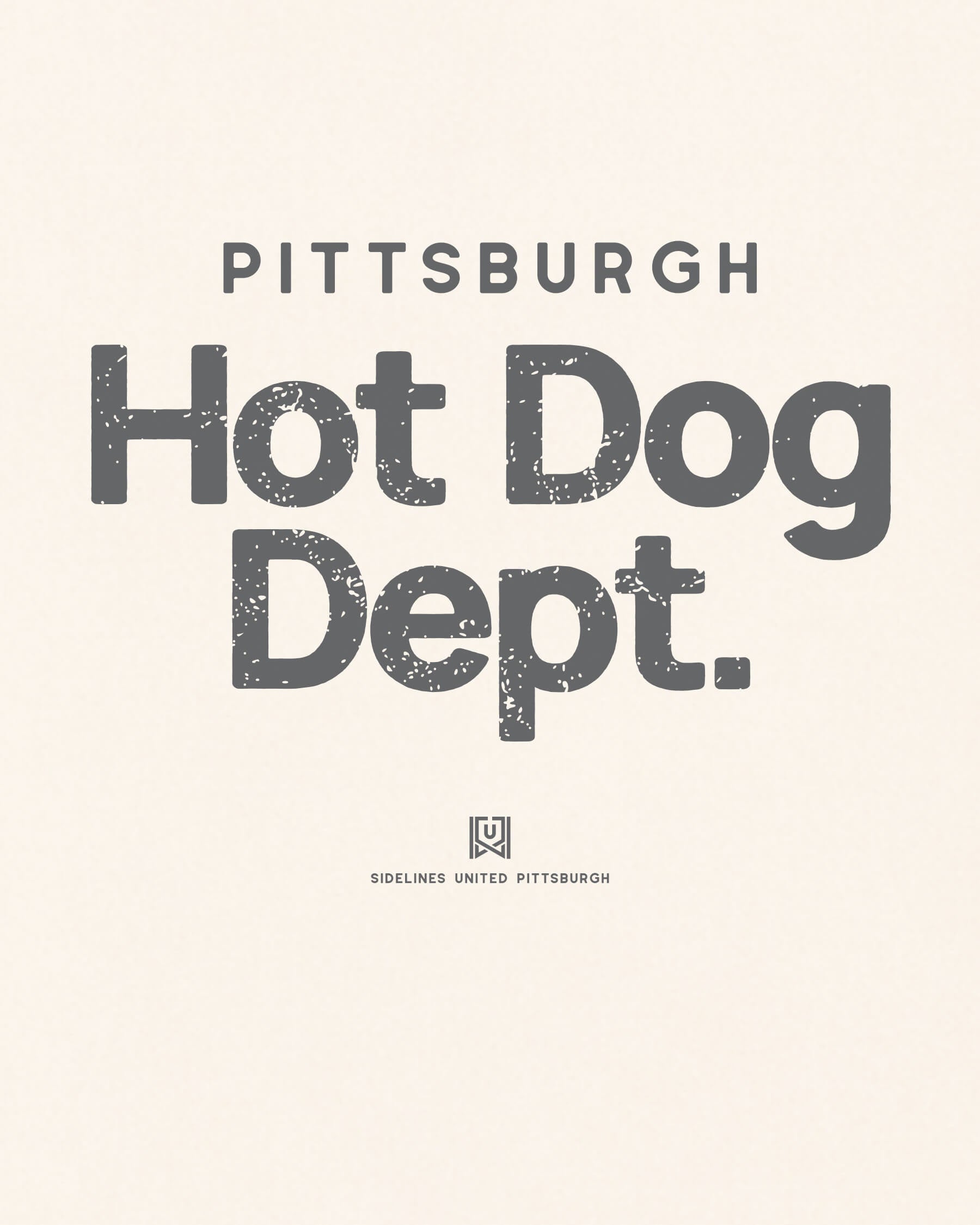 PGH Hot Dog Dept Tee - Vintage White - Zoom
