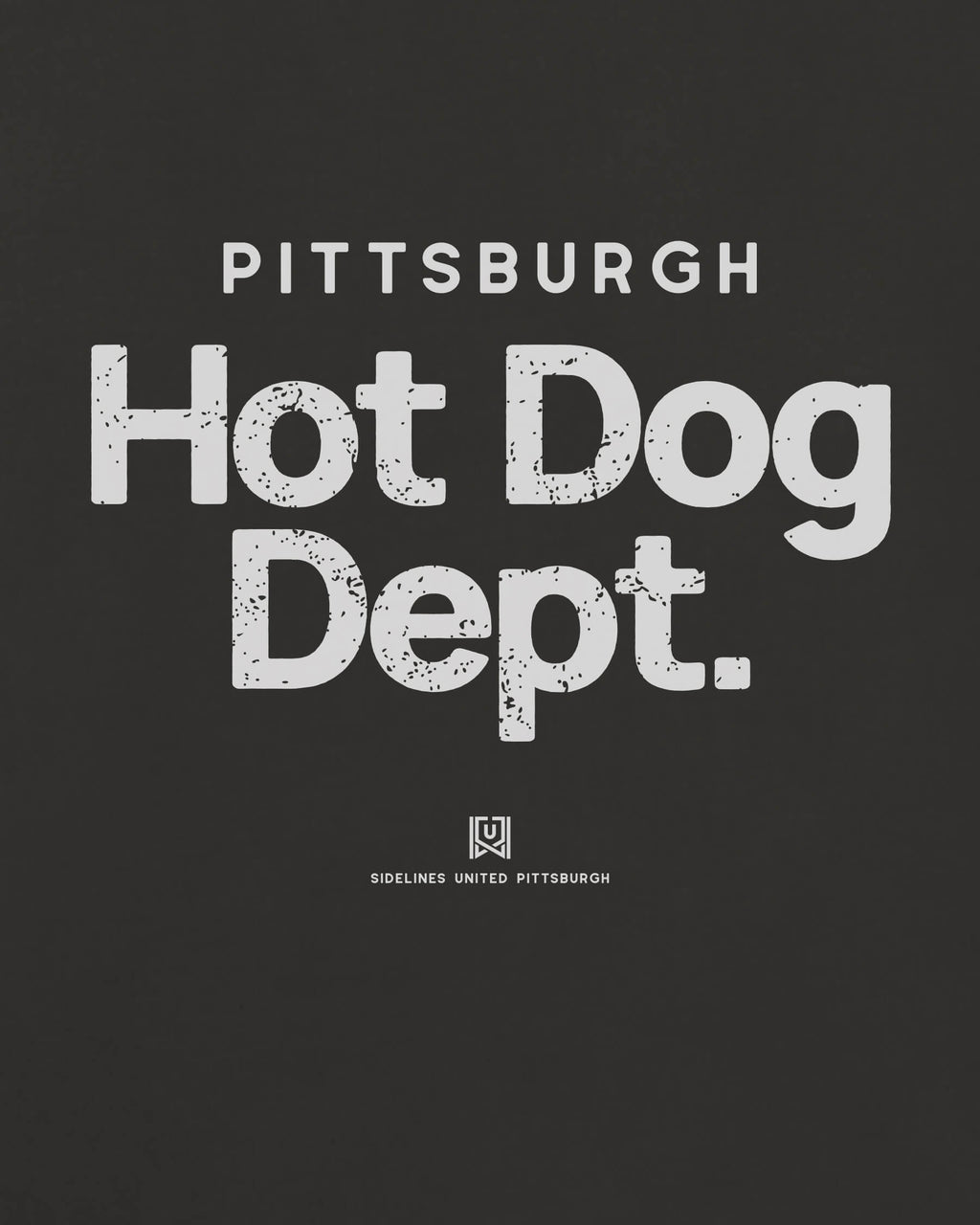 PGH Hot Dog Dept Tee - Washed Black / White - Zoom