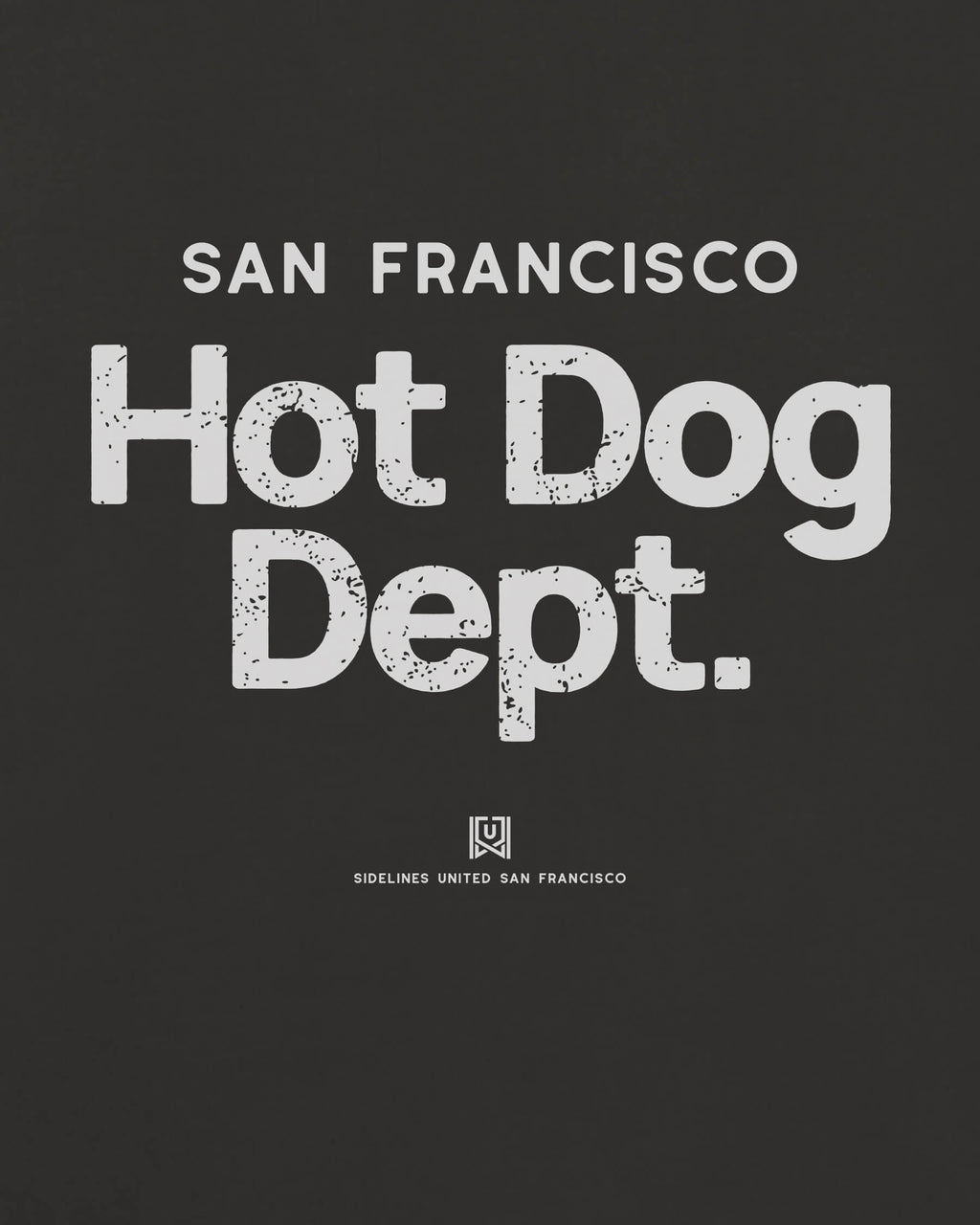 SF Hot Dog Dept Tee - Washed Black / White - Zoom