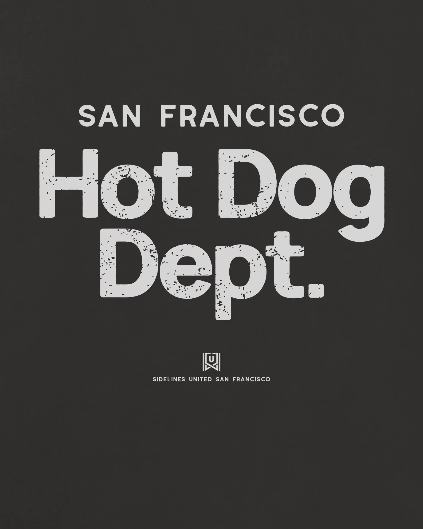 SF Hot Dog Dept Tee - Washed Black / White - Zoom
