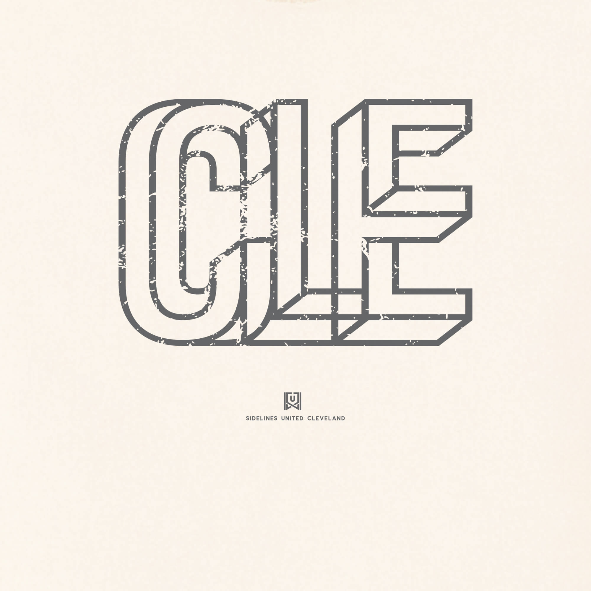 CLE Interlock Vintage White Tee