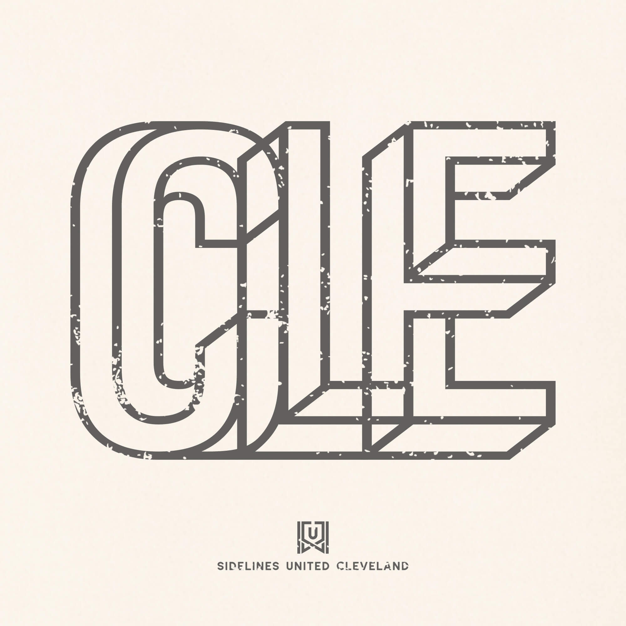 CLE Interlock Vintage White Tee