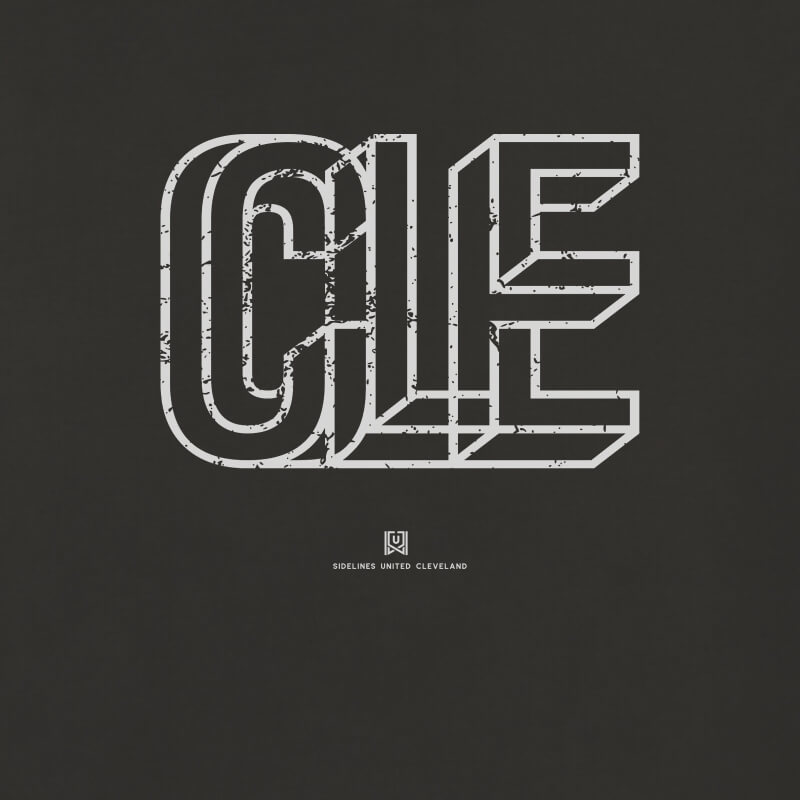 CLE Interlock Black Tee