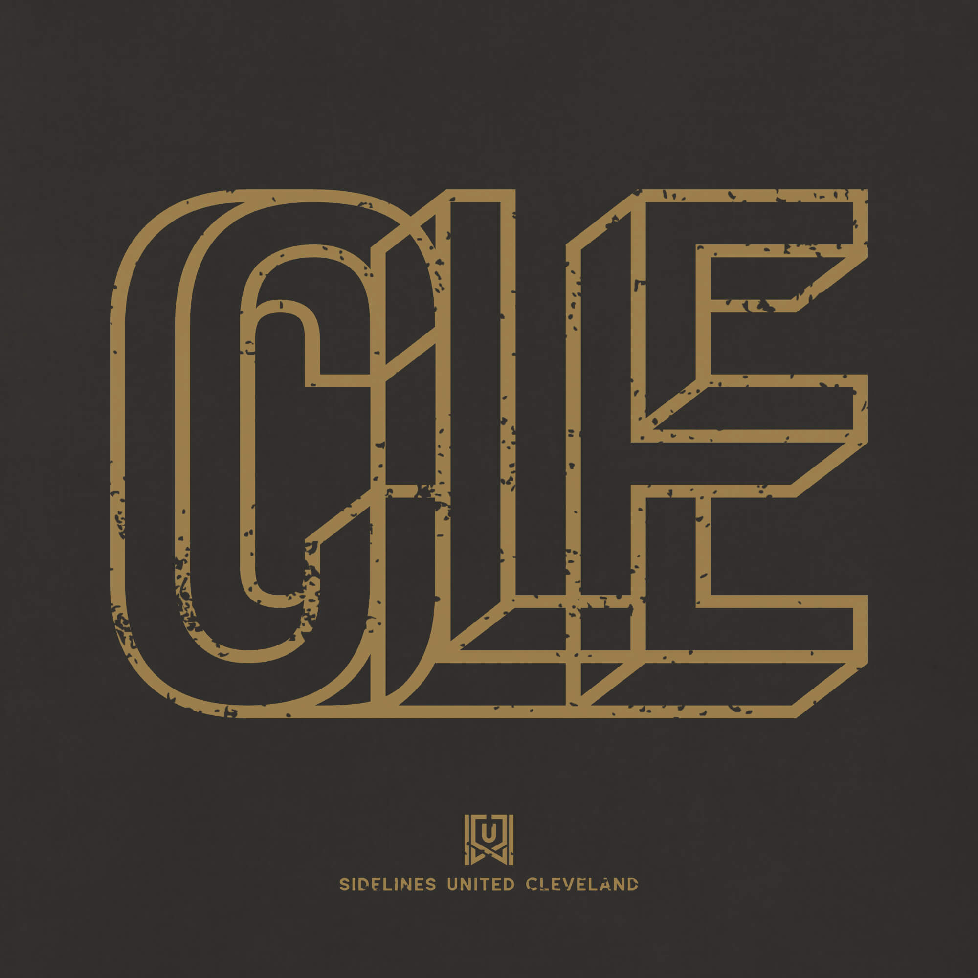 CLE Interlock Black Tee