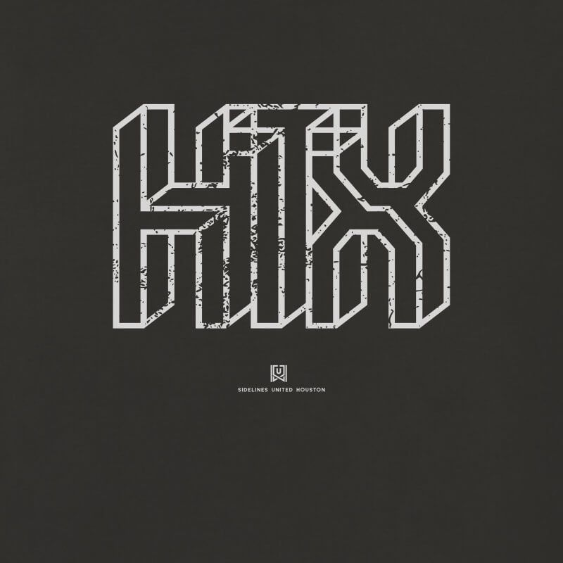 HOU Interlock Black Tee