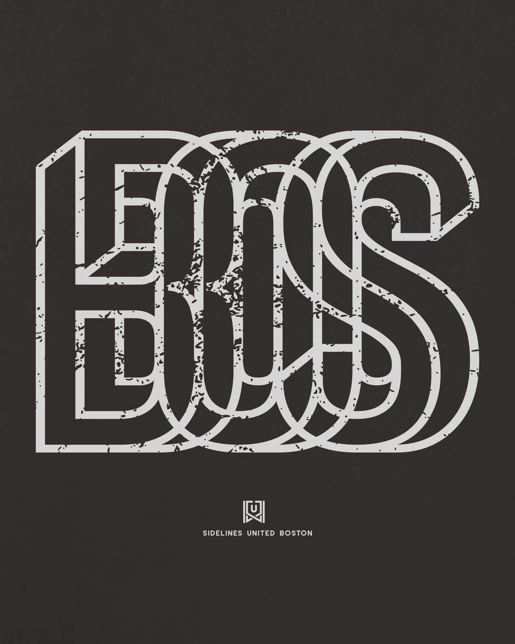 BOS Intersect Tee - Washed Black / White - Zoom