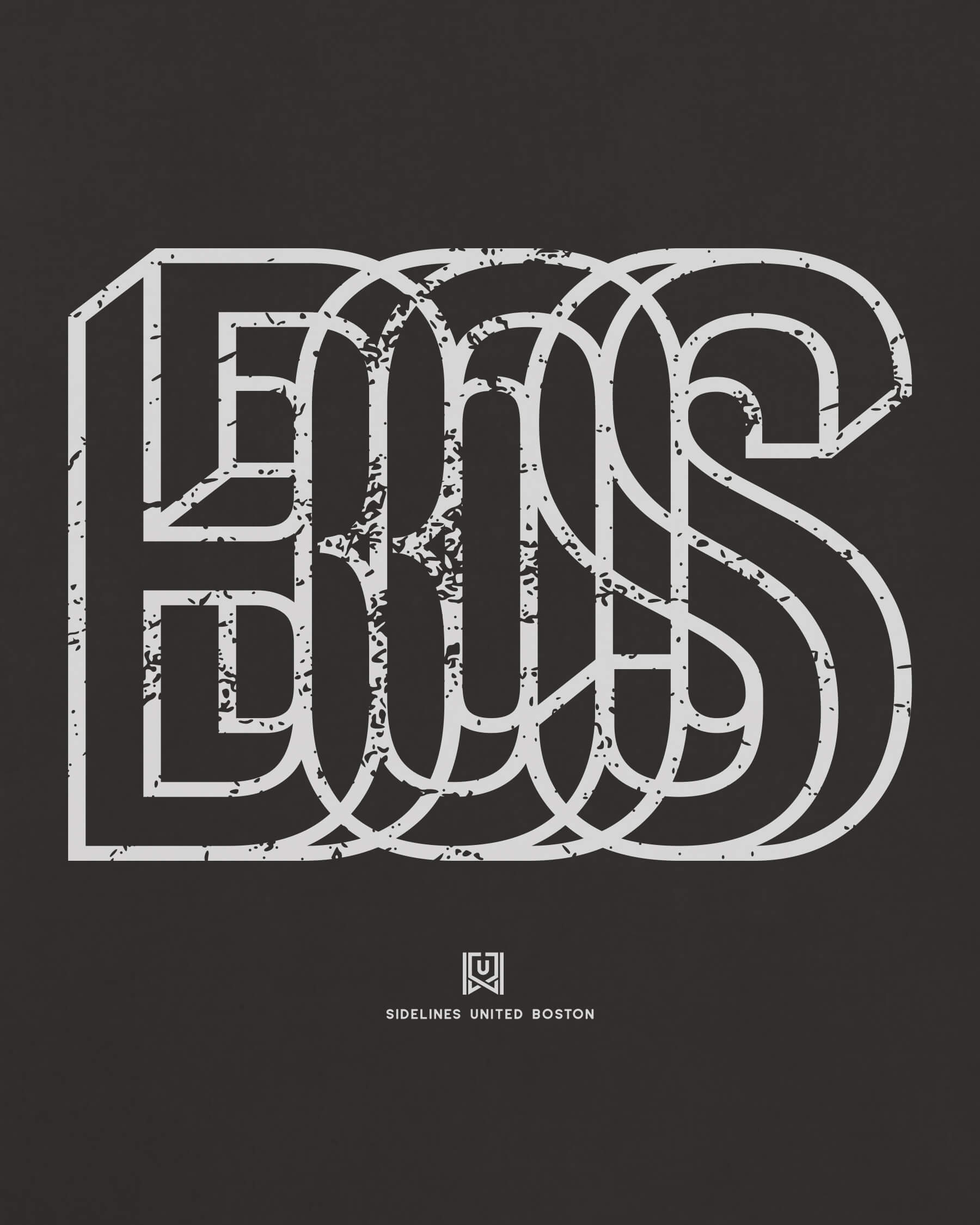 BOS Intersect Tee - Washed Black / White - Zoom