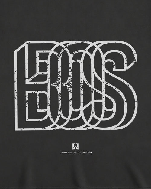 BOS Intersect Tee - Washed Black / White - Zoom