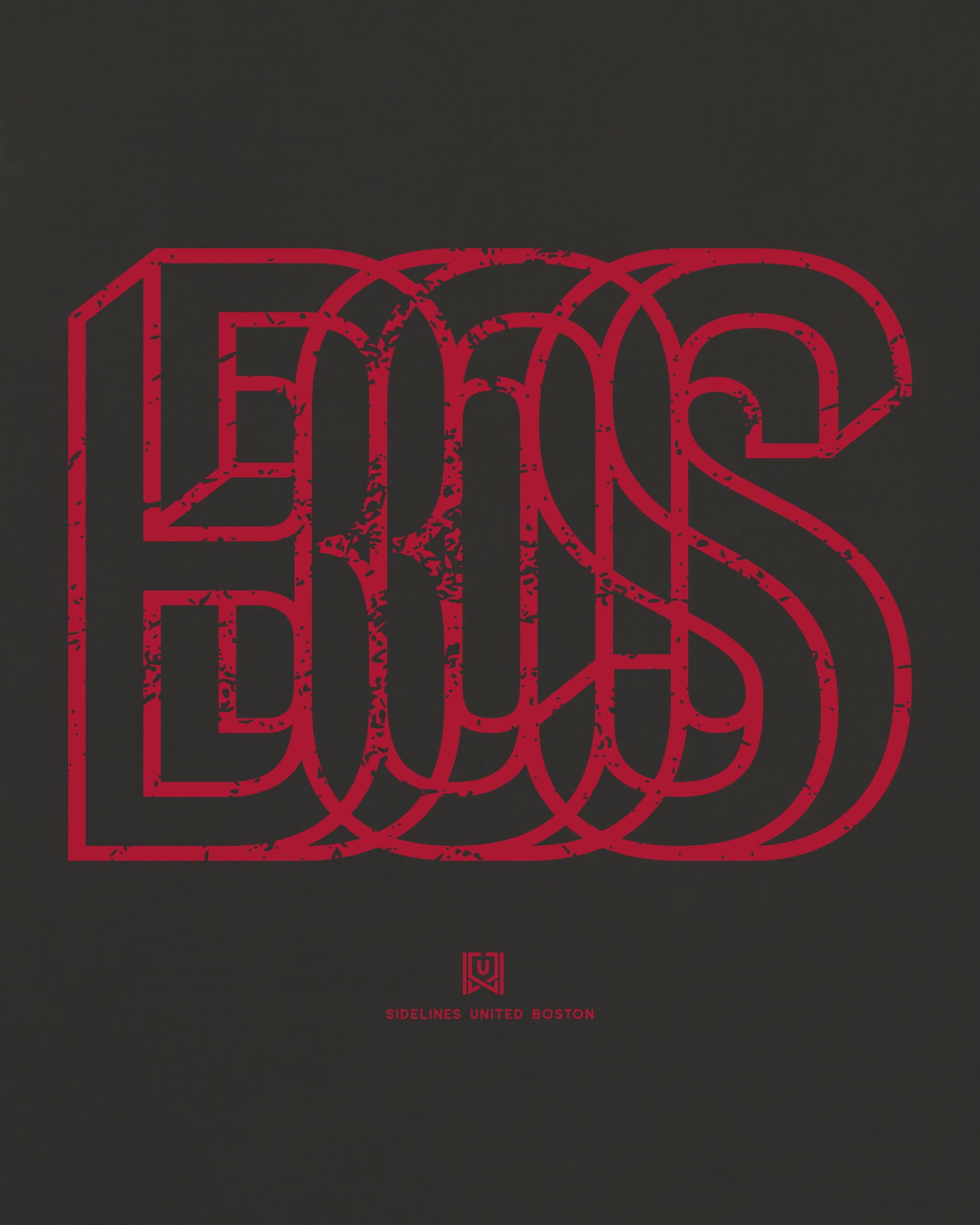 BOS Intersect Tee - Washed Black / Red - Zoom