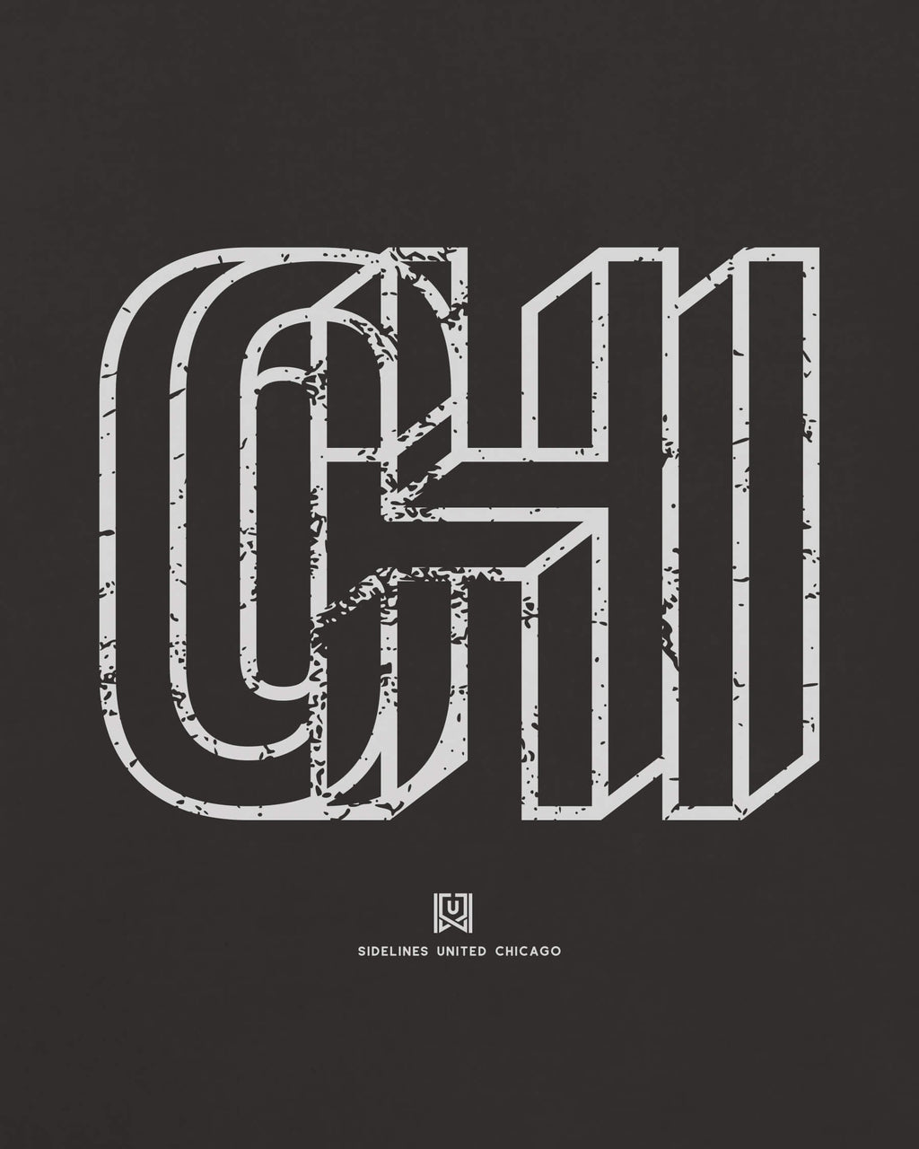 CHI Intersect Tee - Washed Black / White - Zoom