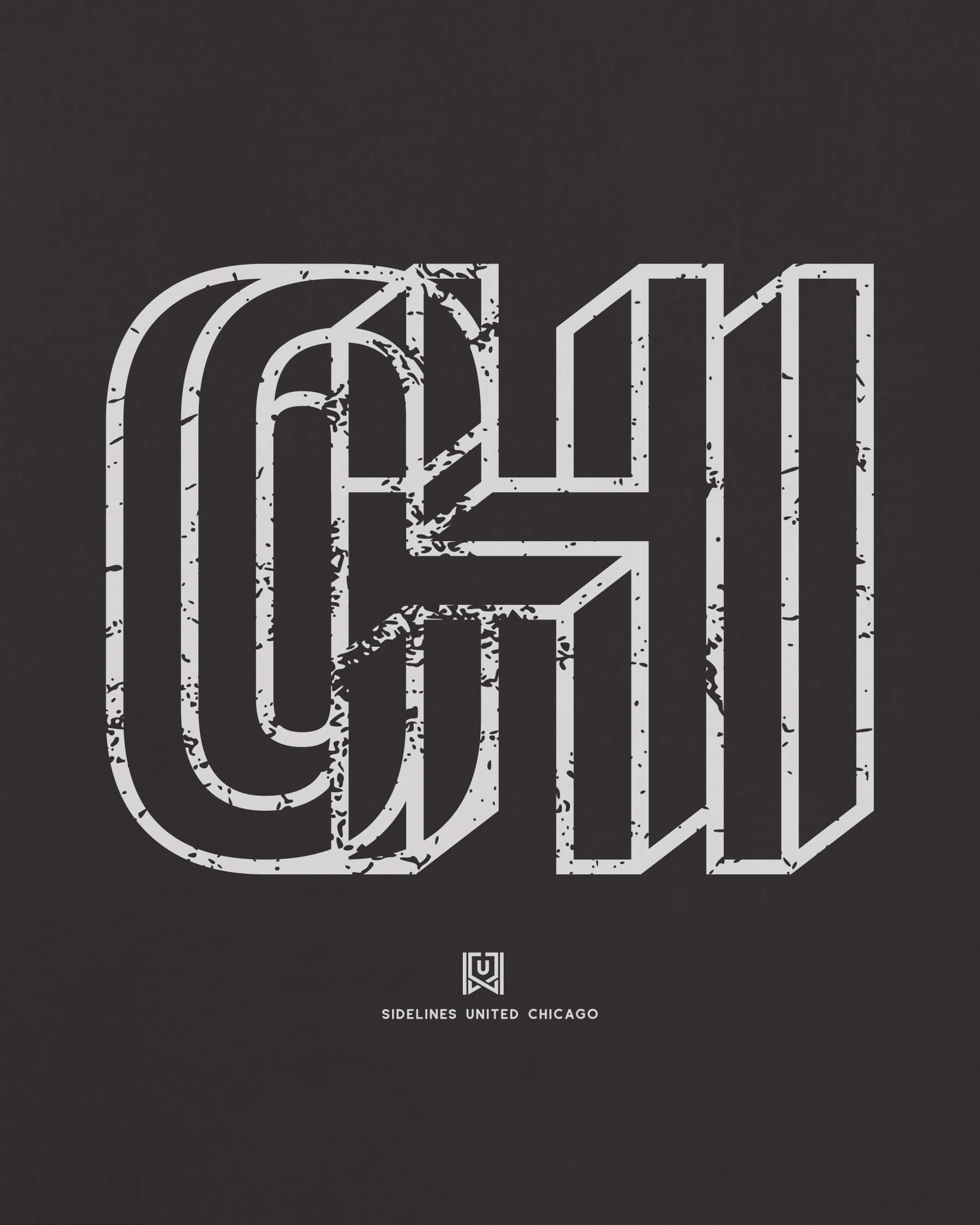 CHI Intersect Tee - Washed Black / White - Zoom