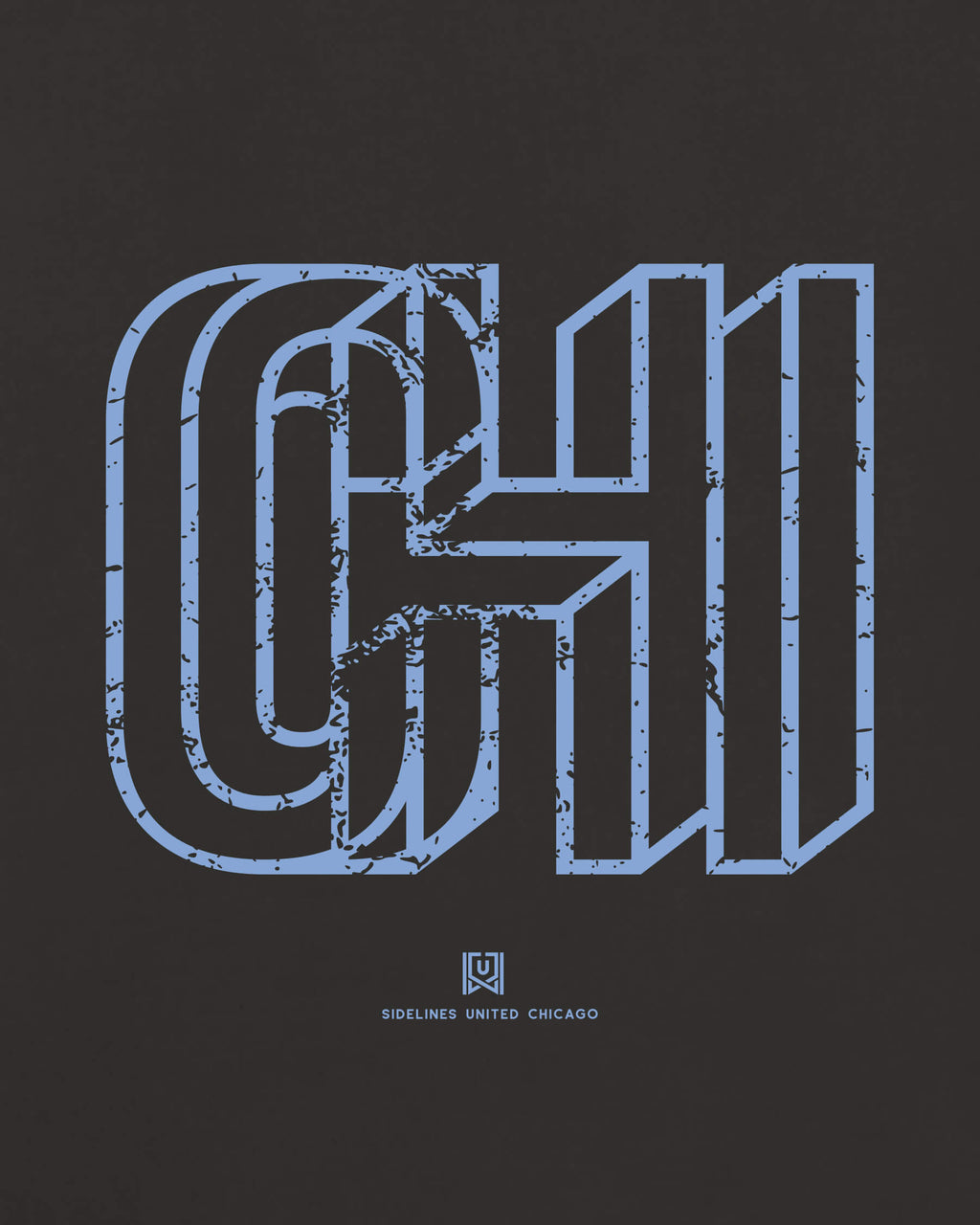 CHI Intersect Tee - Washed Black / Blue - Zoom