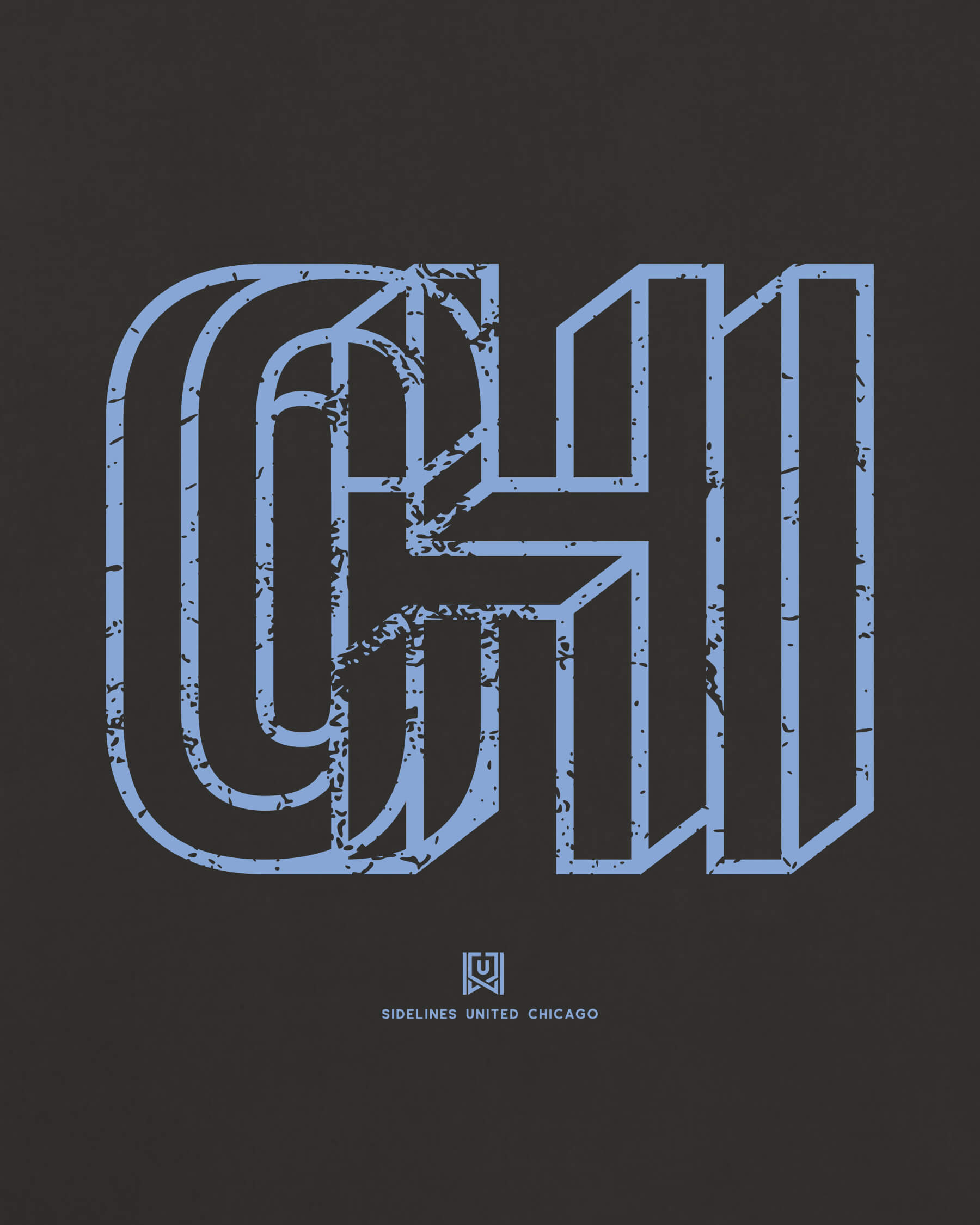 CHI Intersect Tee - Washed Black / Blue - Zoom