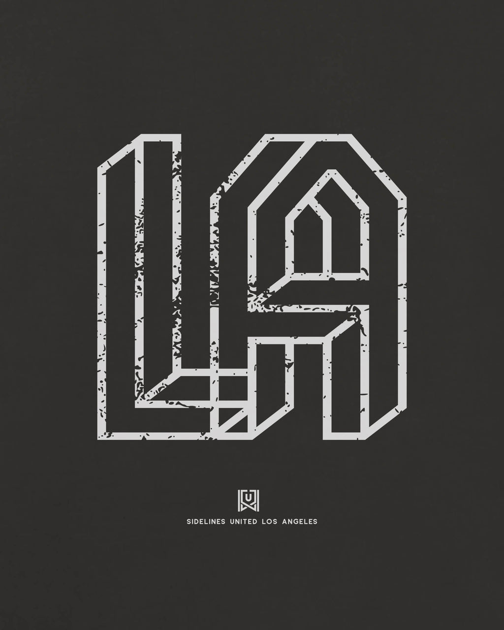 LA Intersect Tee - Washed Black / White - Zoom