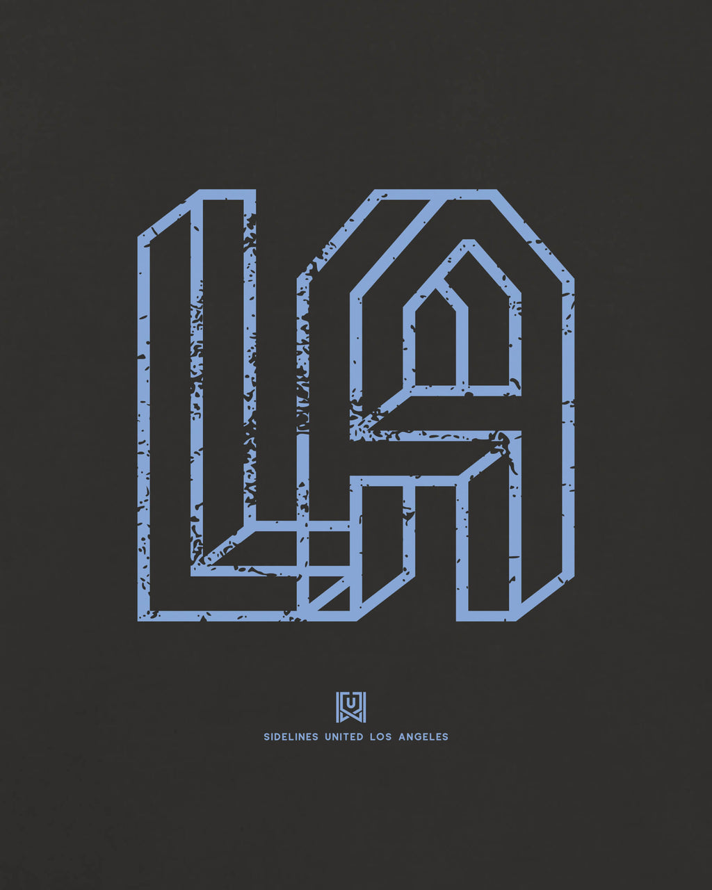 LA Intersect Tee - Washed Black / Blue - Zoom