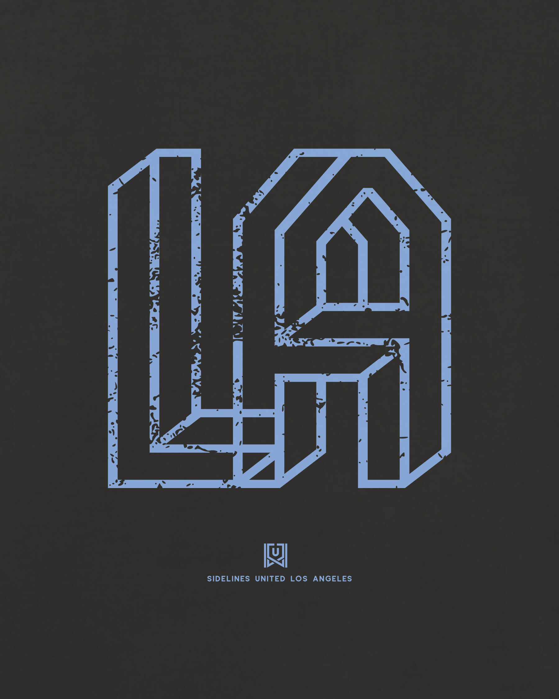 LA Intersect Tee - Washed Black / Blue - Zoom