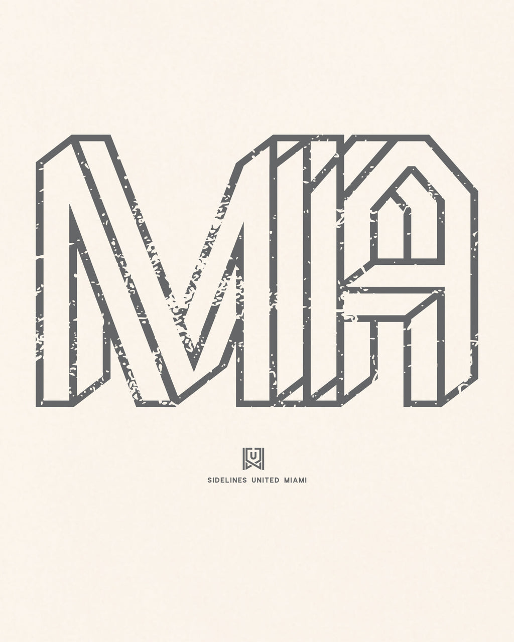 MIA Intersect Tee - Vintage White - Zoom