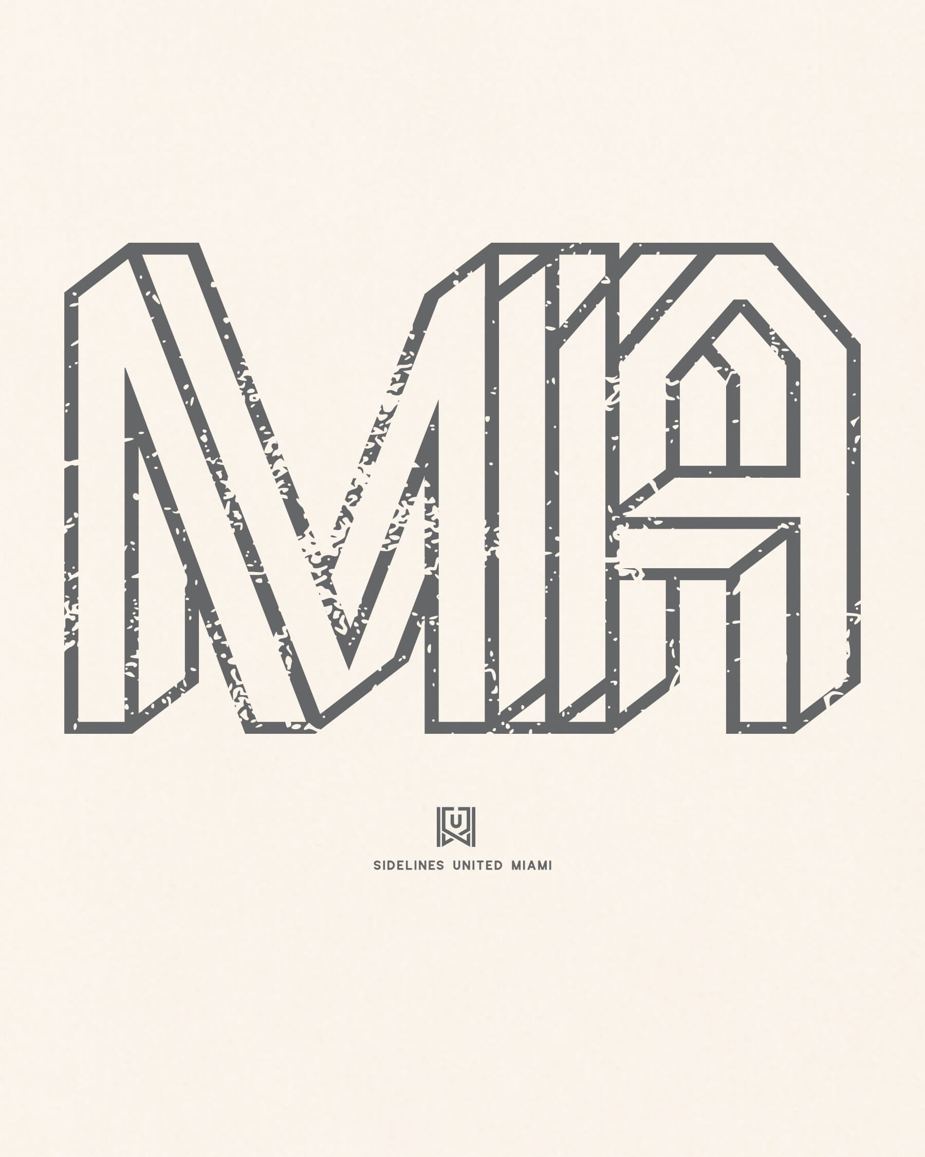 MIA Intersect Tee - Vintage White - Zoom