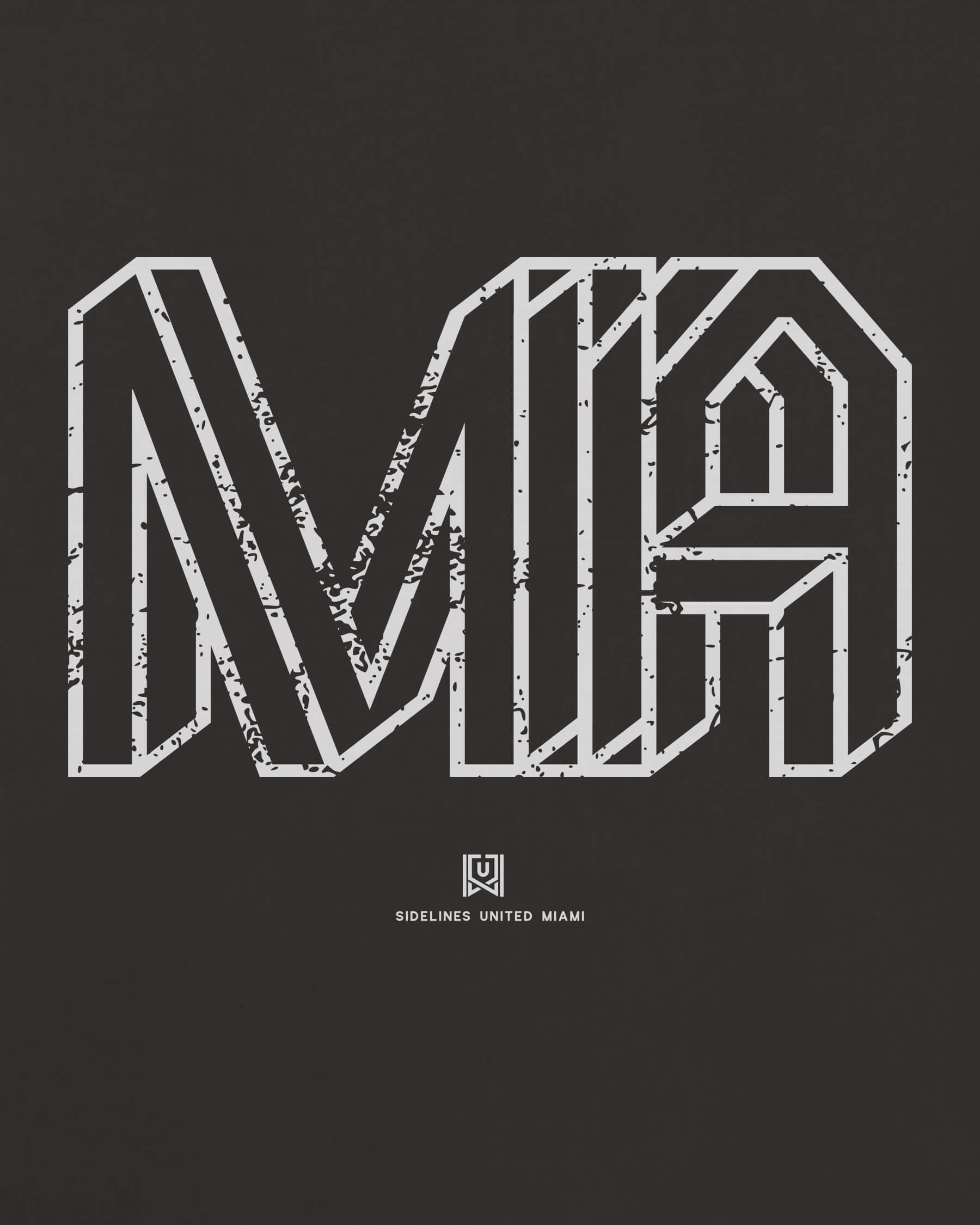 MIA Intersect Tee - Washed Black / White - Zoom