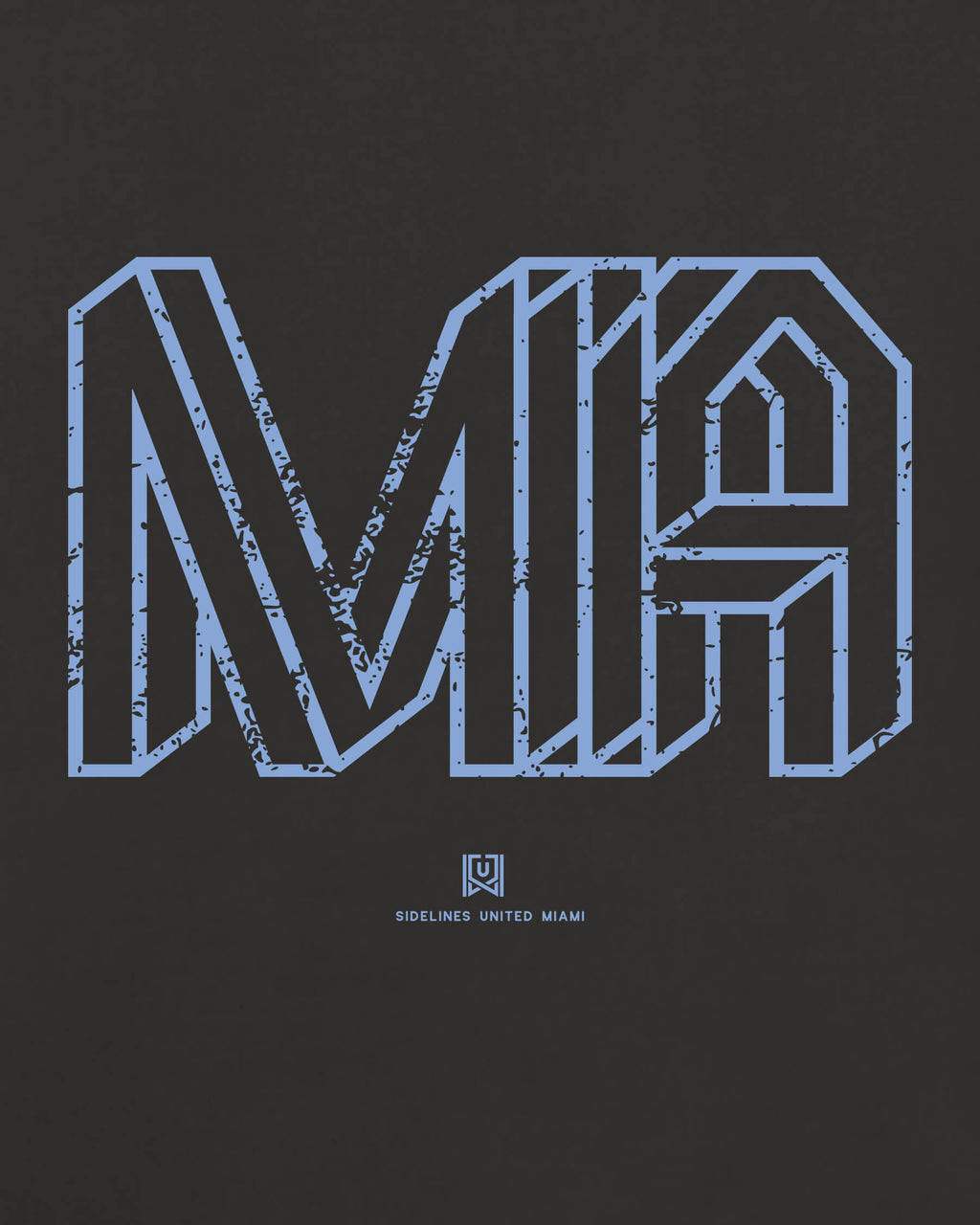 MIA Intersect Tee - Washed Black / Blue - Zoom