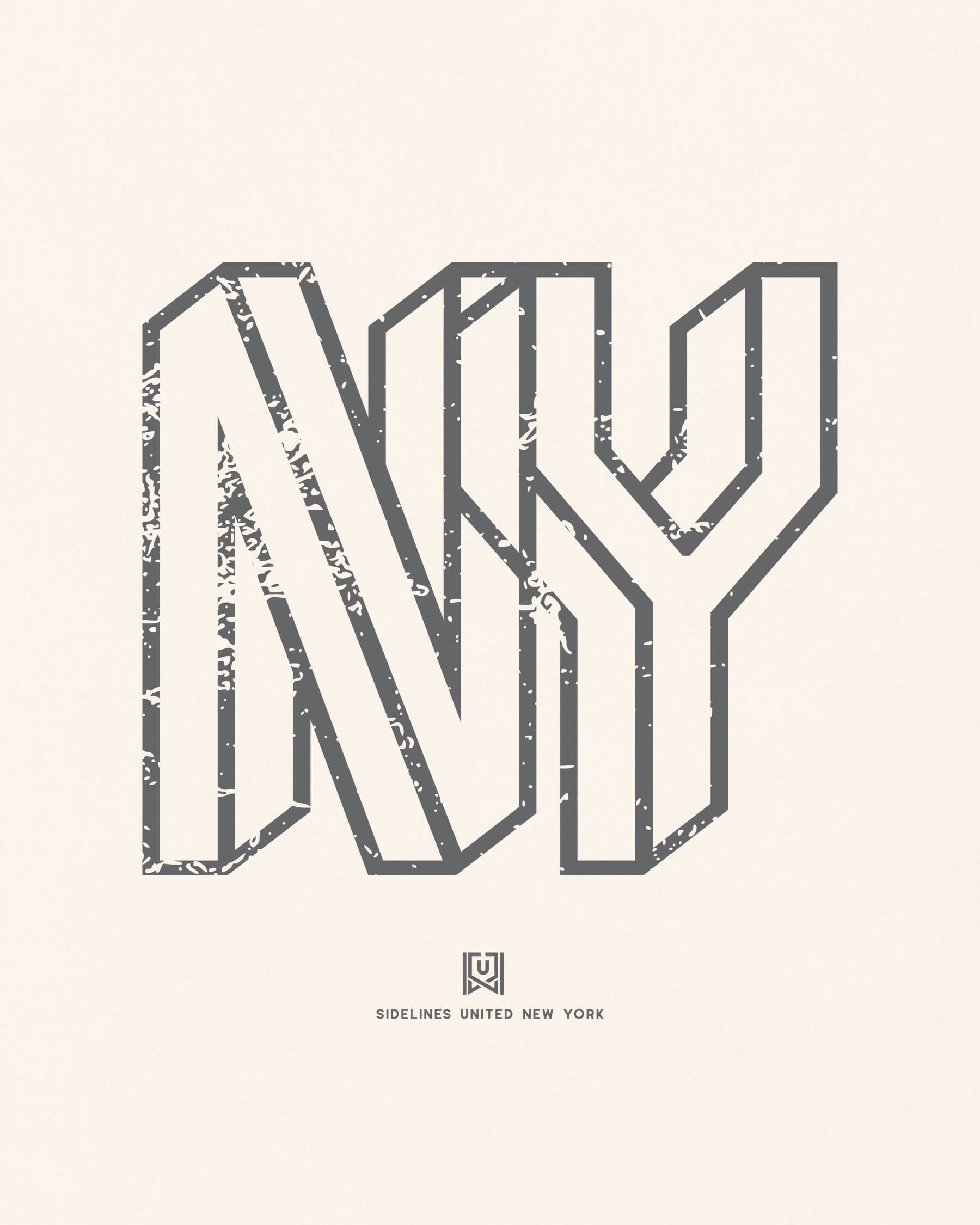 NY Intersect Tee - Vintage White - Zoom