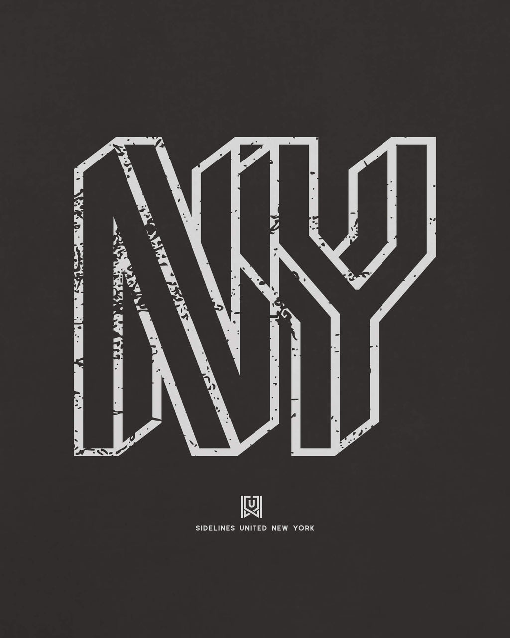 NY Intersect Tee - Washed Black / White - Zoom