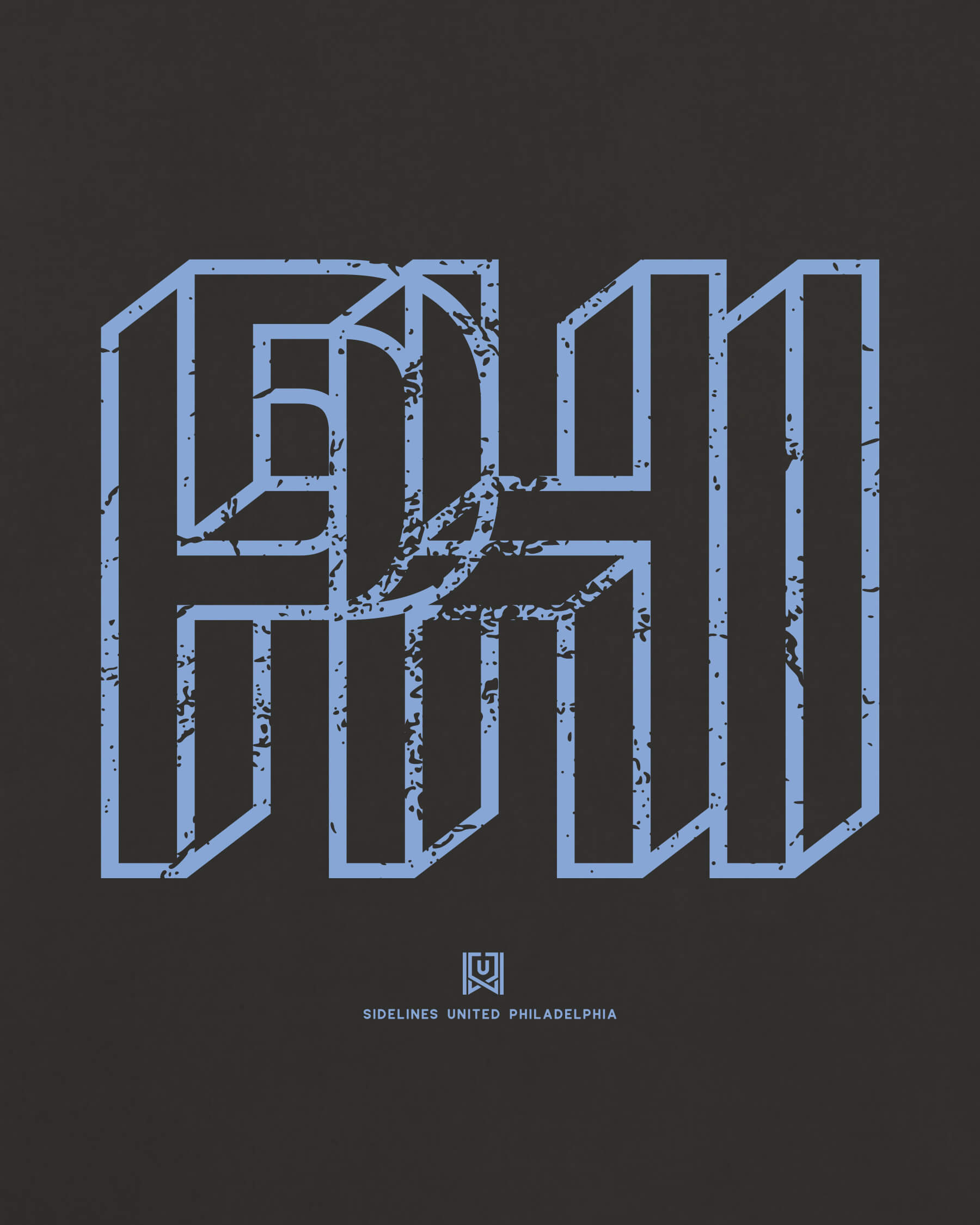 Philly Intersect Tee - Washed Black / Blue - Zoom