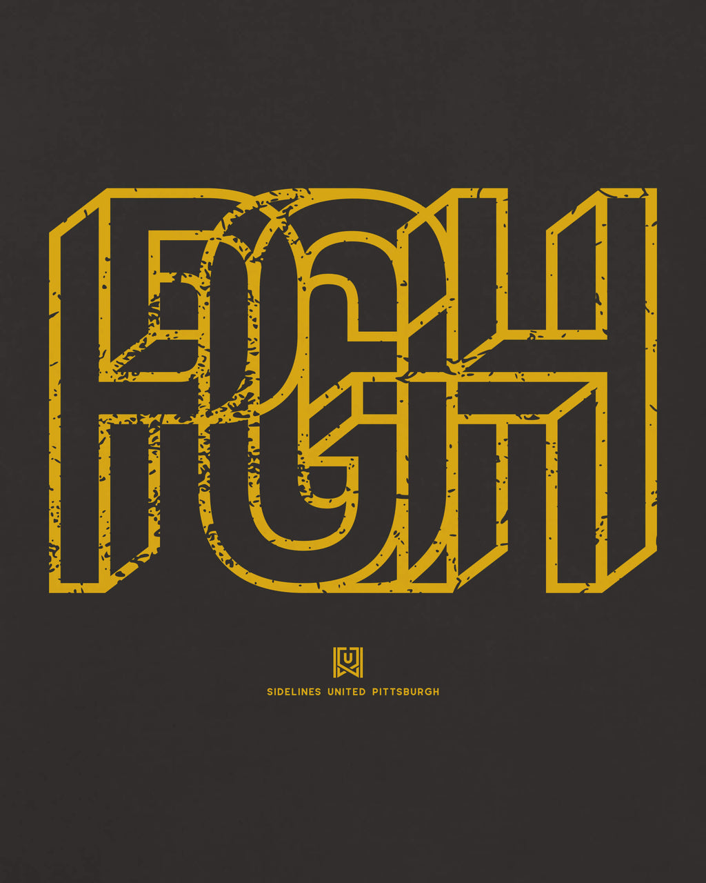 PGH Intersect Tee - Washed Black / Gold - Zoom