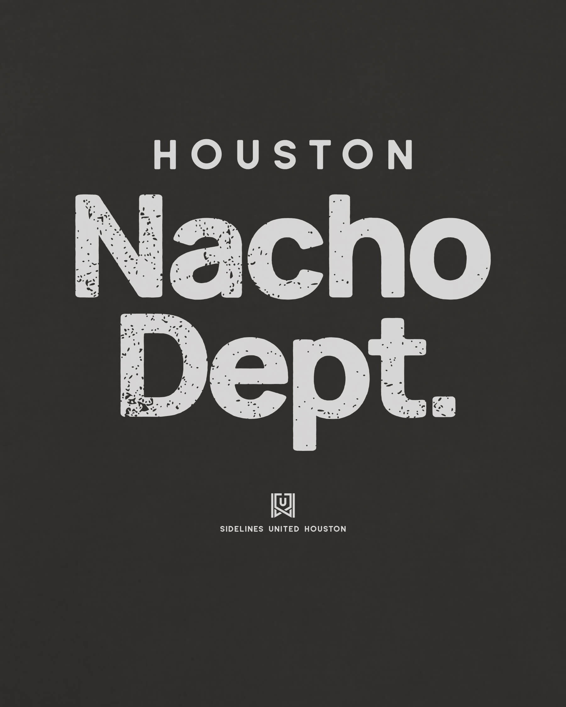 HOU Nacho Dept Tee - Washed Black / White - Zoom