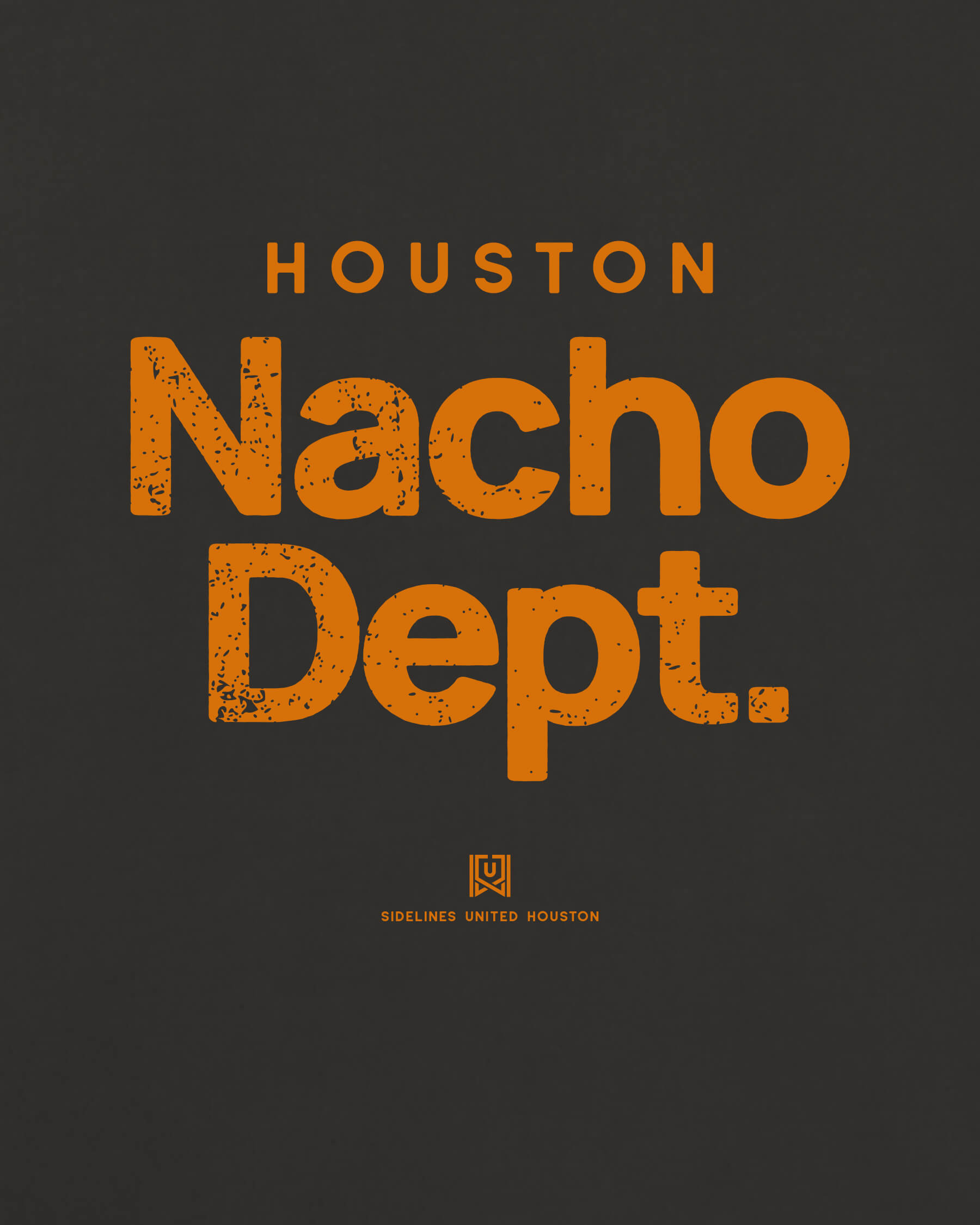 HOU Nacho Dept Tee - Washed Black / Orange - Zoom