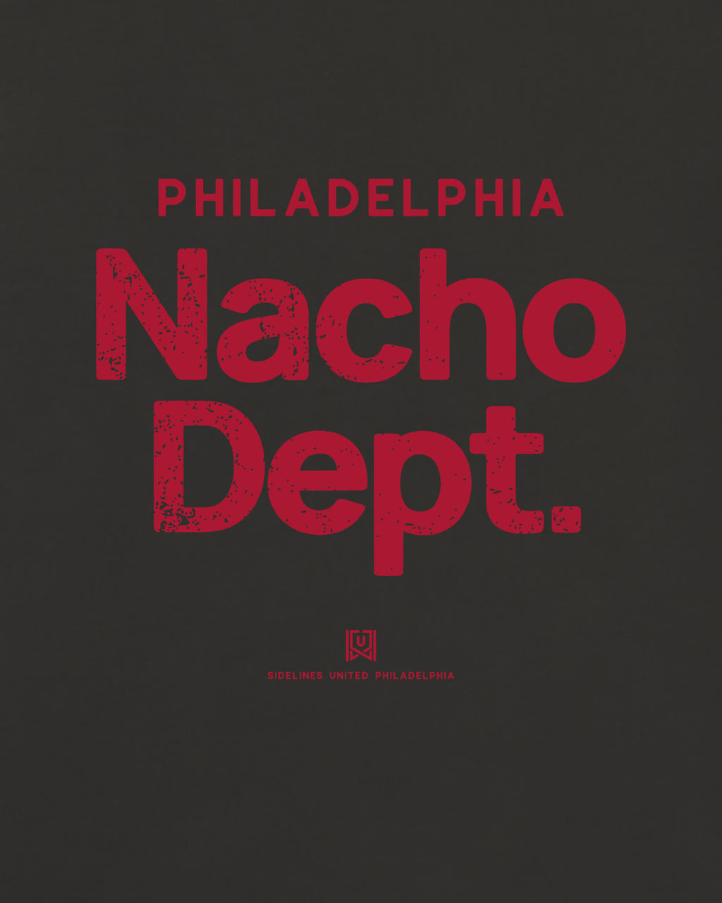 Philly Nacho Dept Tee - Washed Black / Red - Zoom