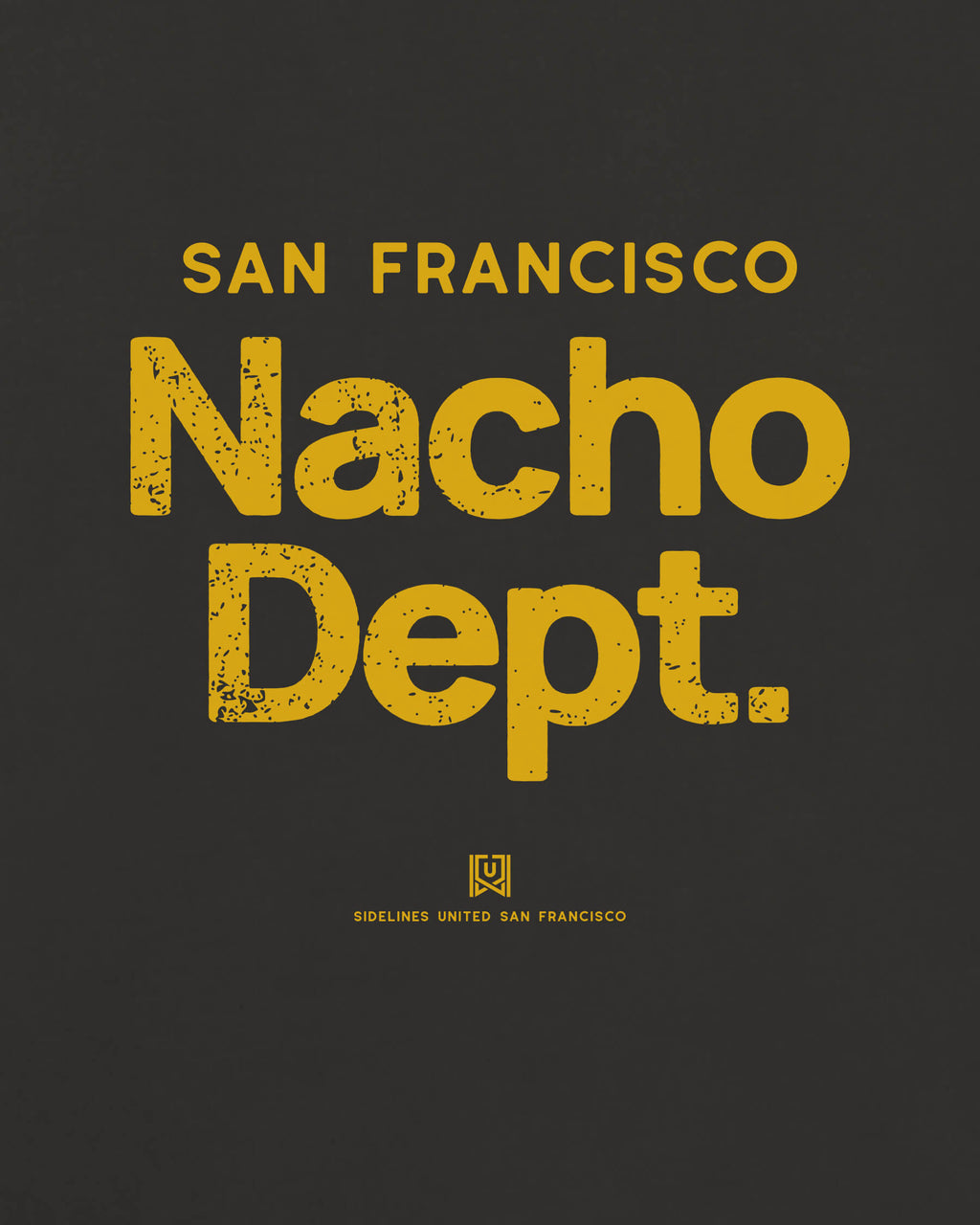 SF Nacho Dept Tee - Washed Black / Gold - Zoom