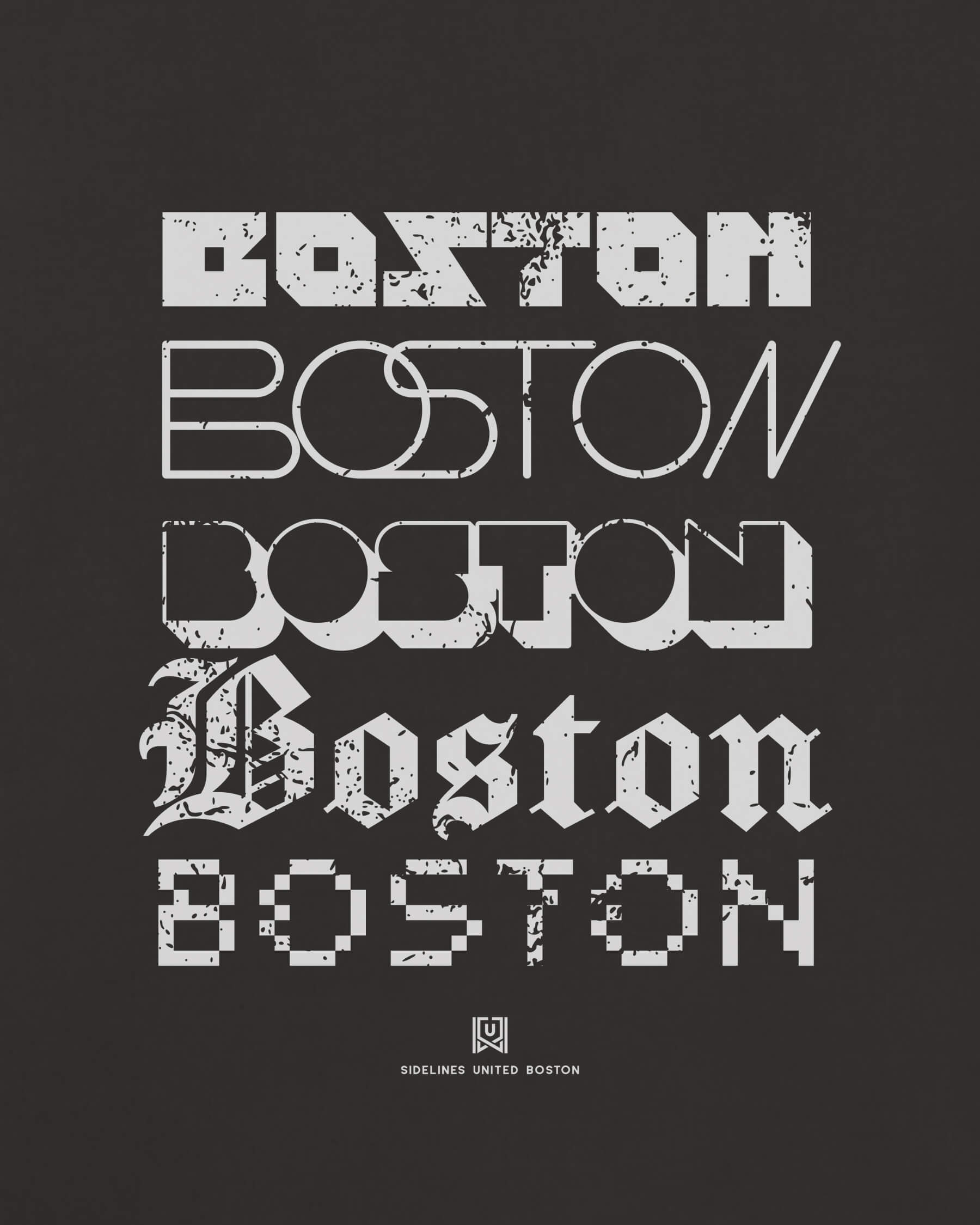 BOS Not Your Type Tee - Washed Black / White - Zoom