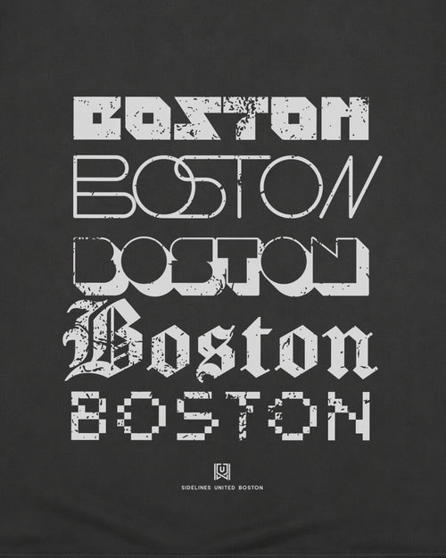 BOS Not Your Type Tee - Washed Black / White - Zoom