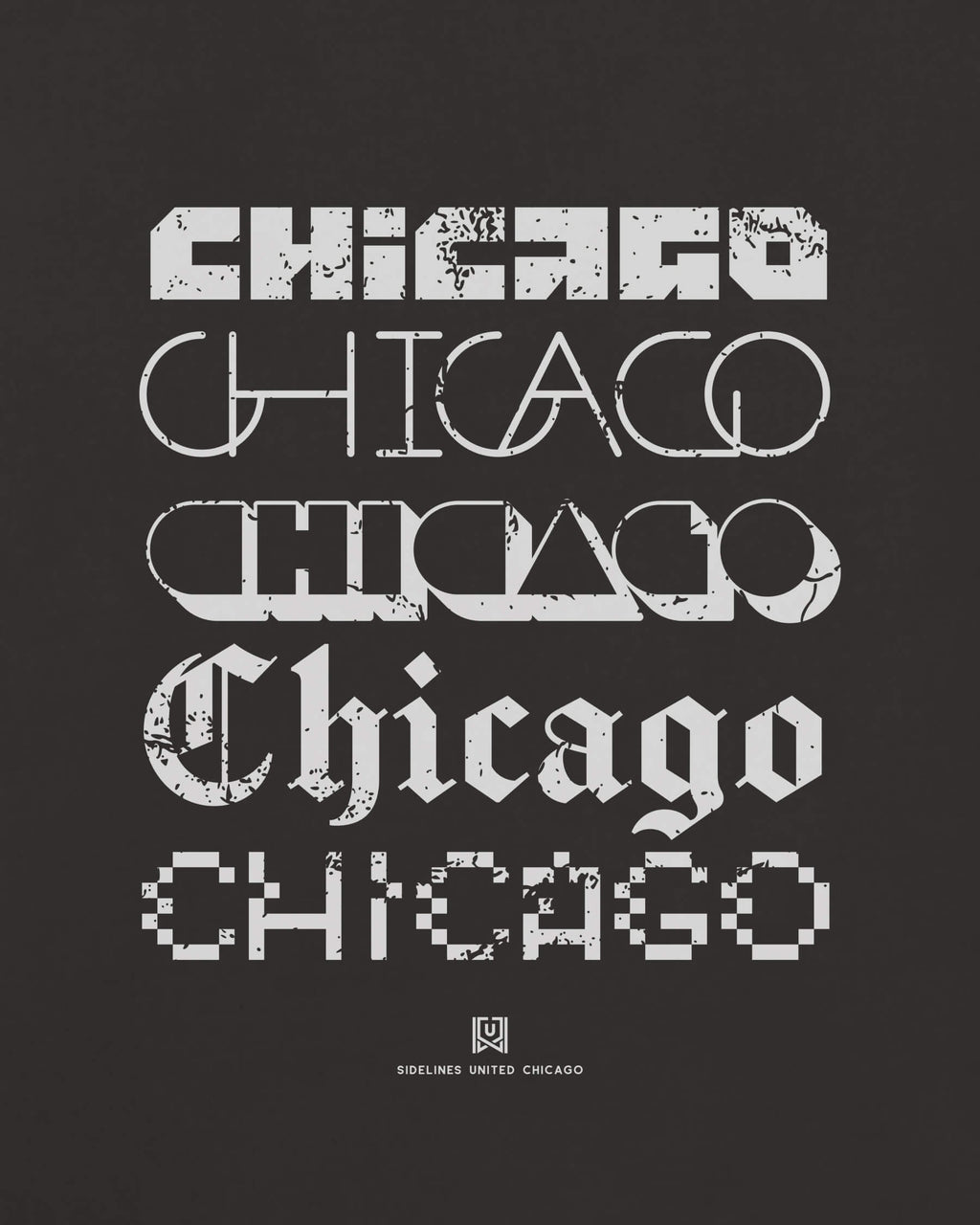 CHI Not Your Type Tee - Washed Black / White - Zoom