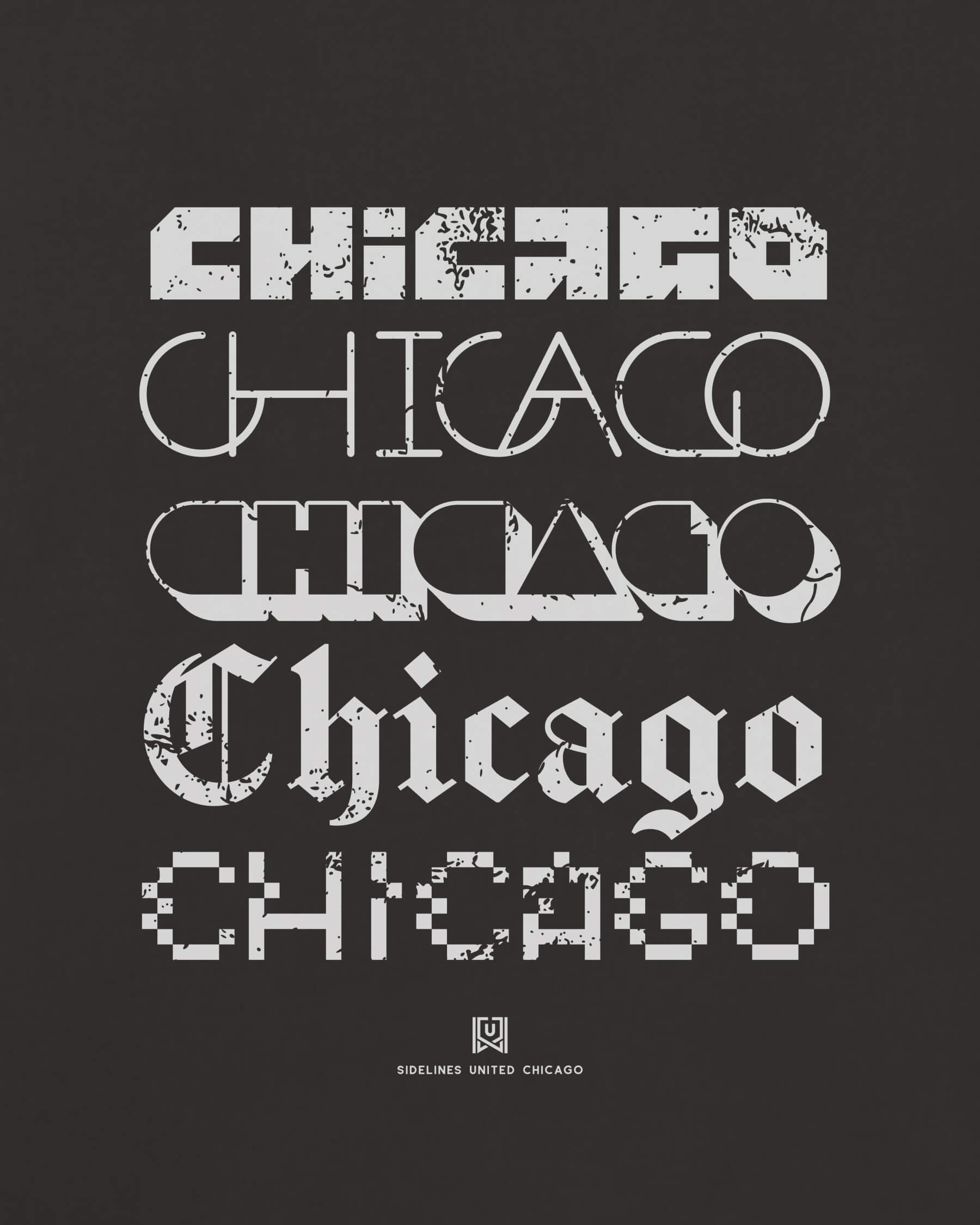 CHI Not Your Type Tee - Washed Black / White - Zoom