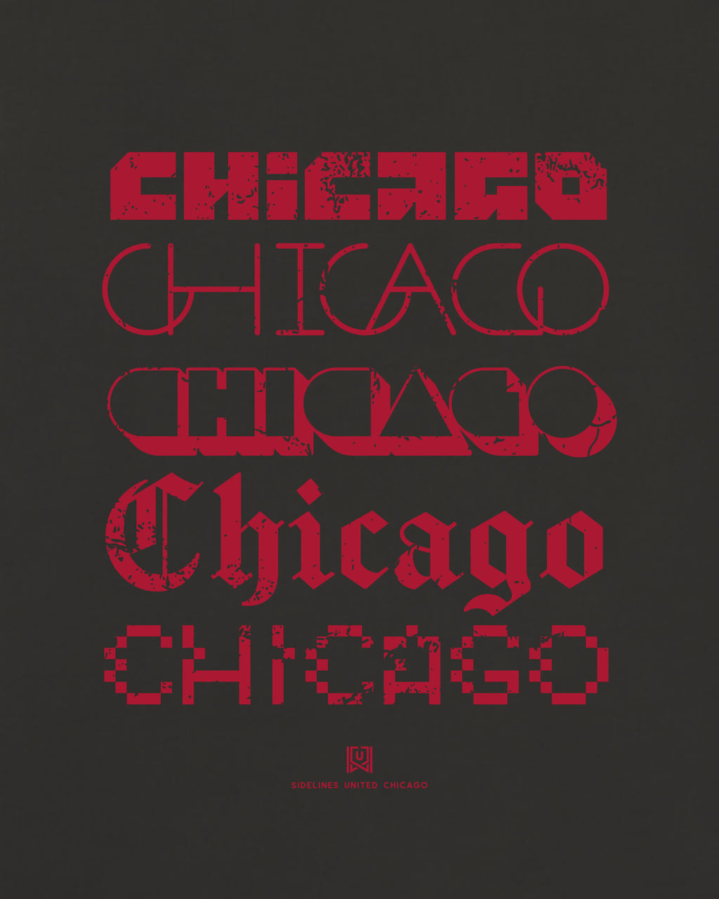CHI Not Your Type Tee - Washed Black / Red - Zoom