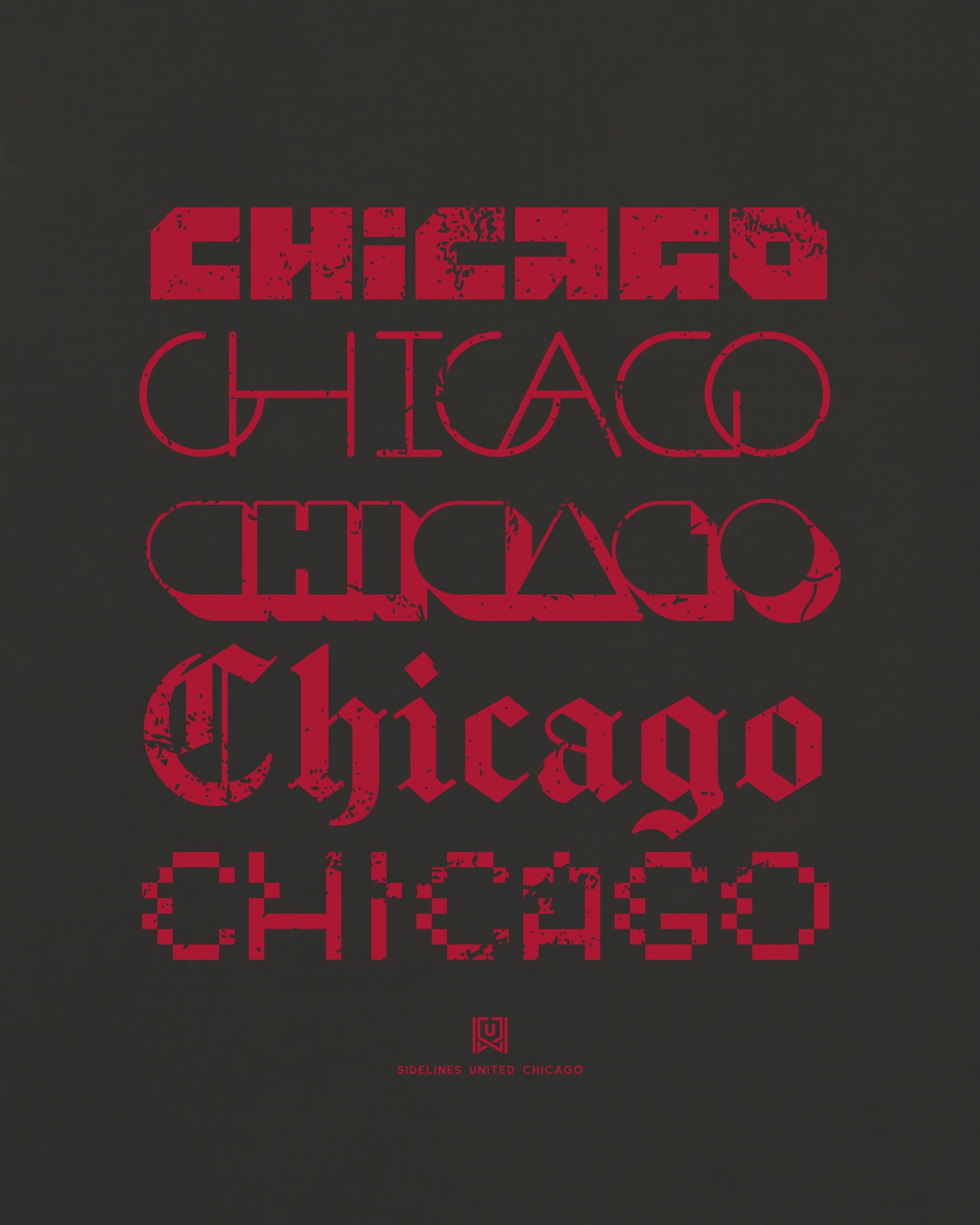 CHI Not Your Type Tee - Washed Black / Red - Zoom