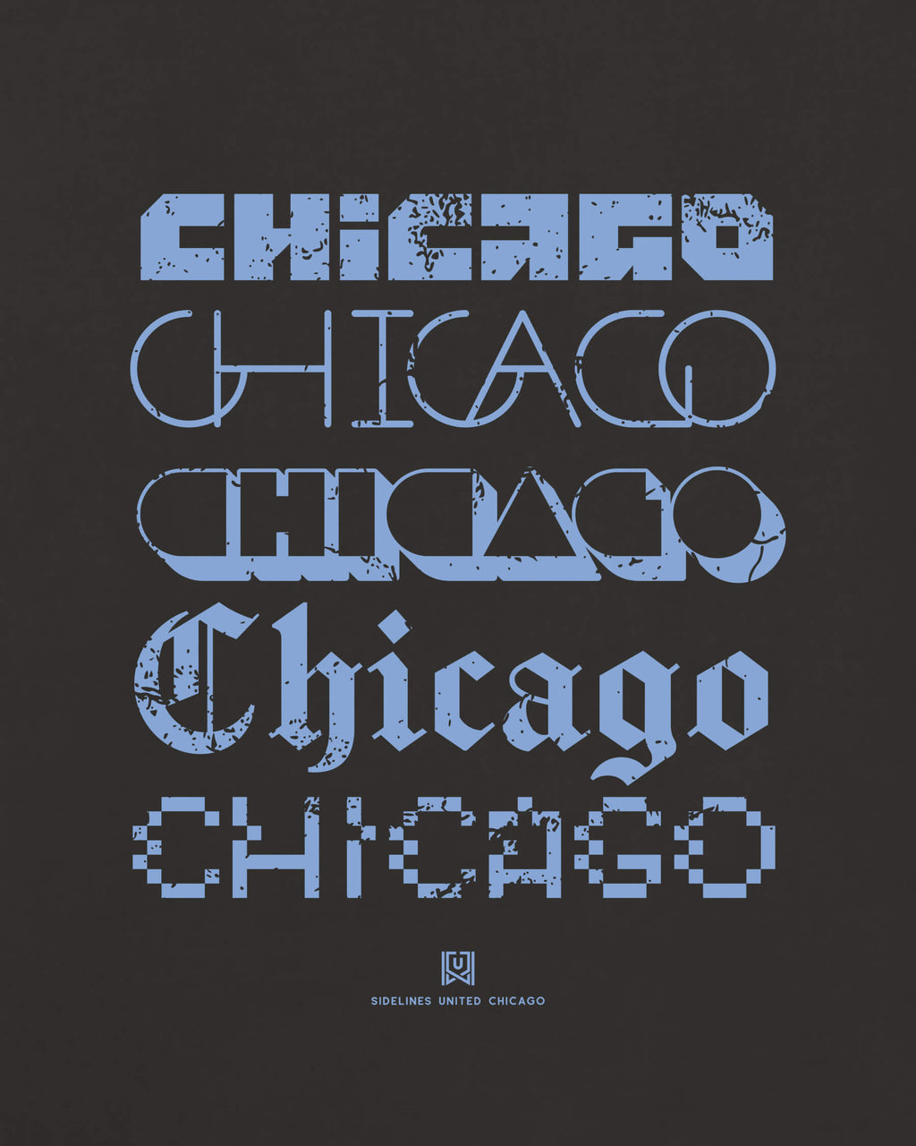 CHI Not Your Type Tee - Washed Black / Blue - Zoom