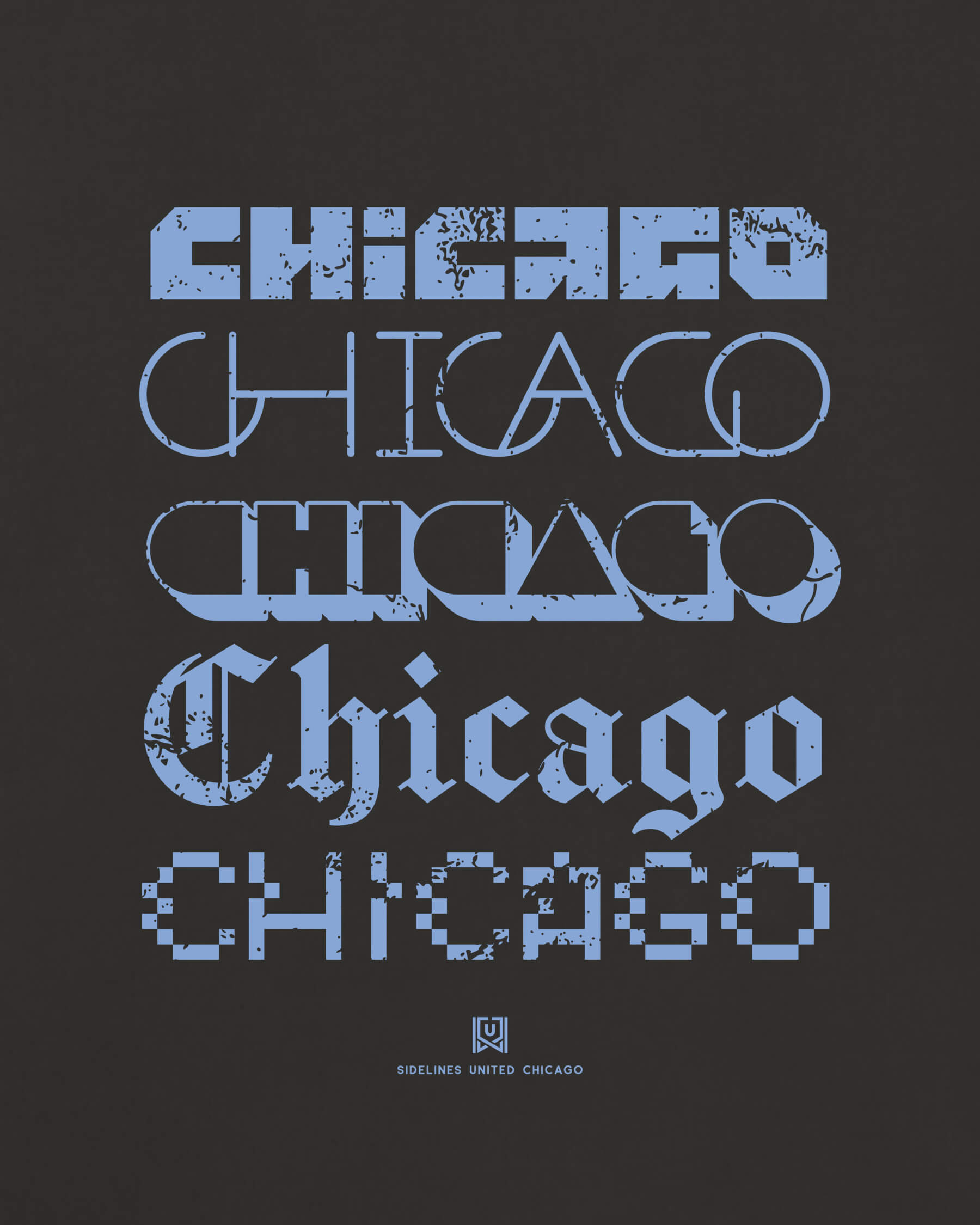 CHI Not Your Type Tee - Washed Black / Blue - Zoom