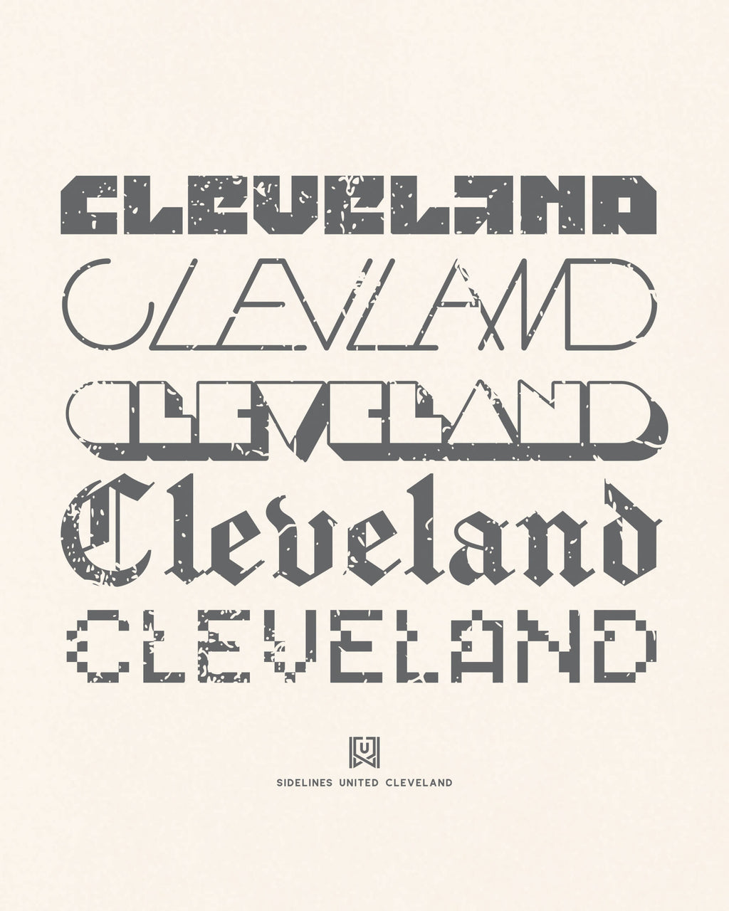 CLE Not Your Type Vintage White Tee
