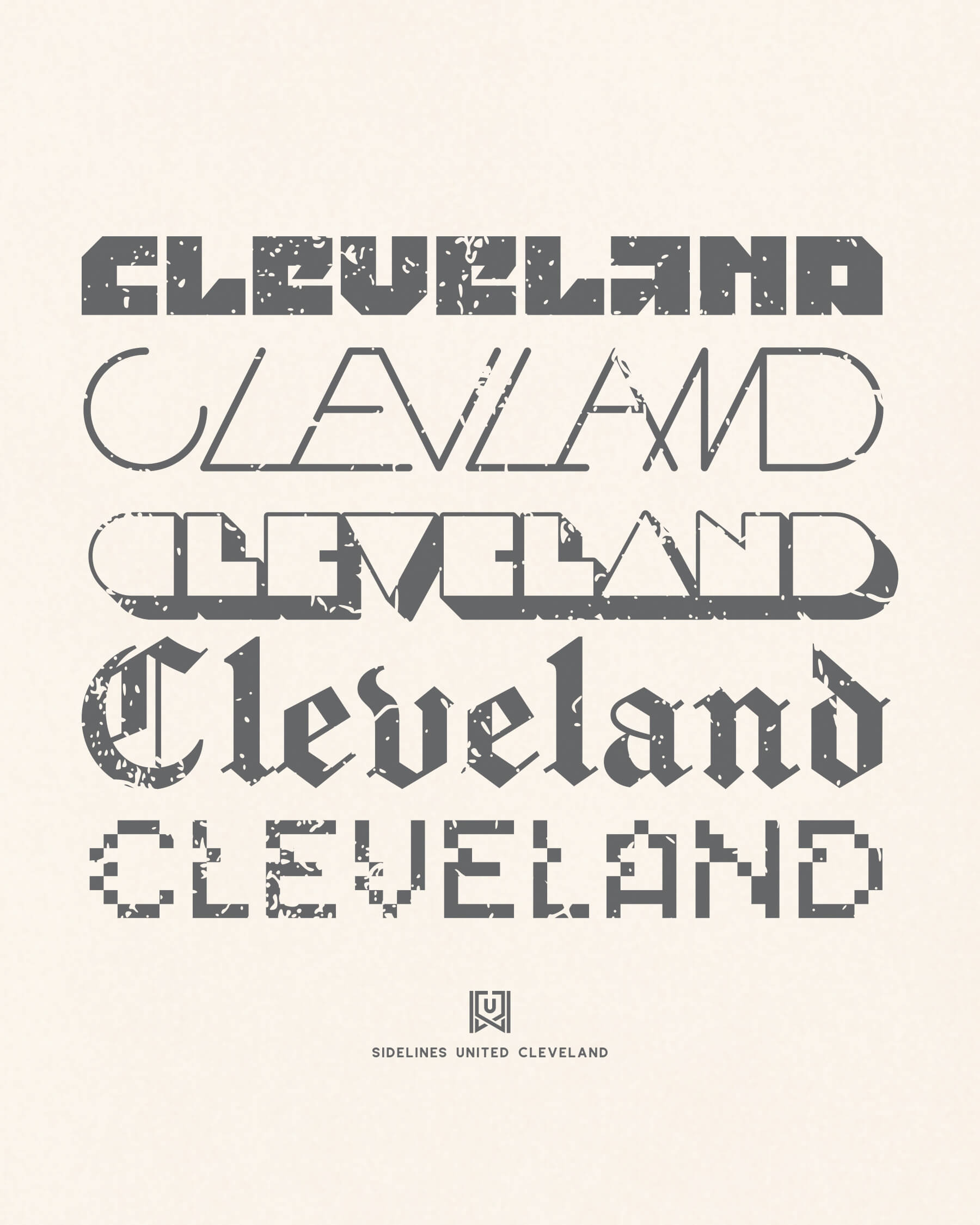 CLE Not Your Type Vintage White Tee