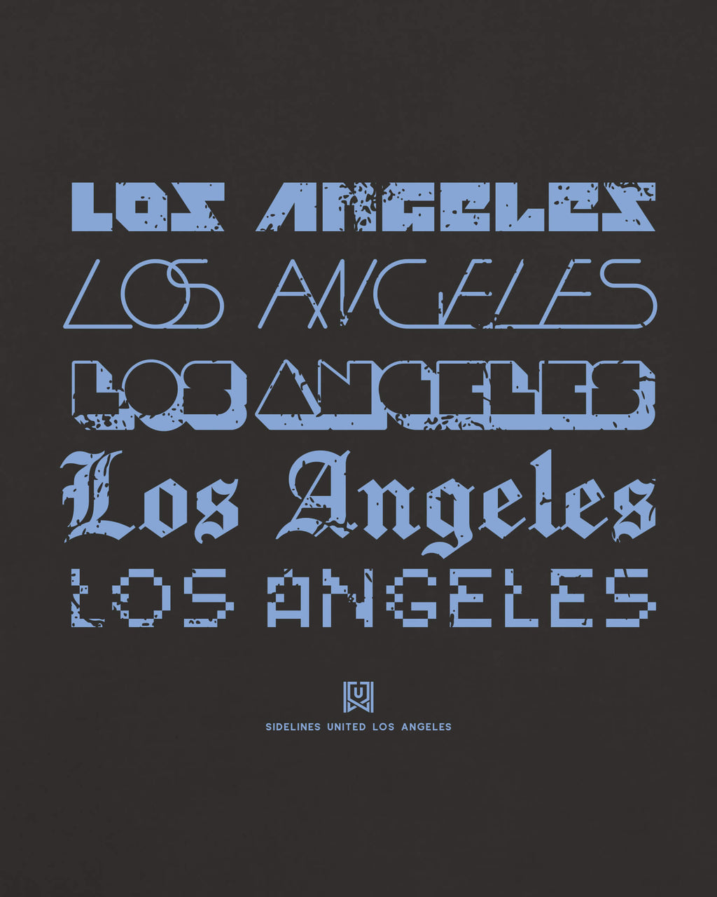LA Not Your Type Tee - Washed Black / Blue - Zoom