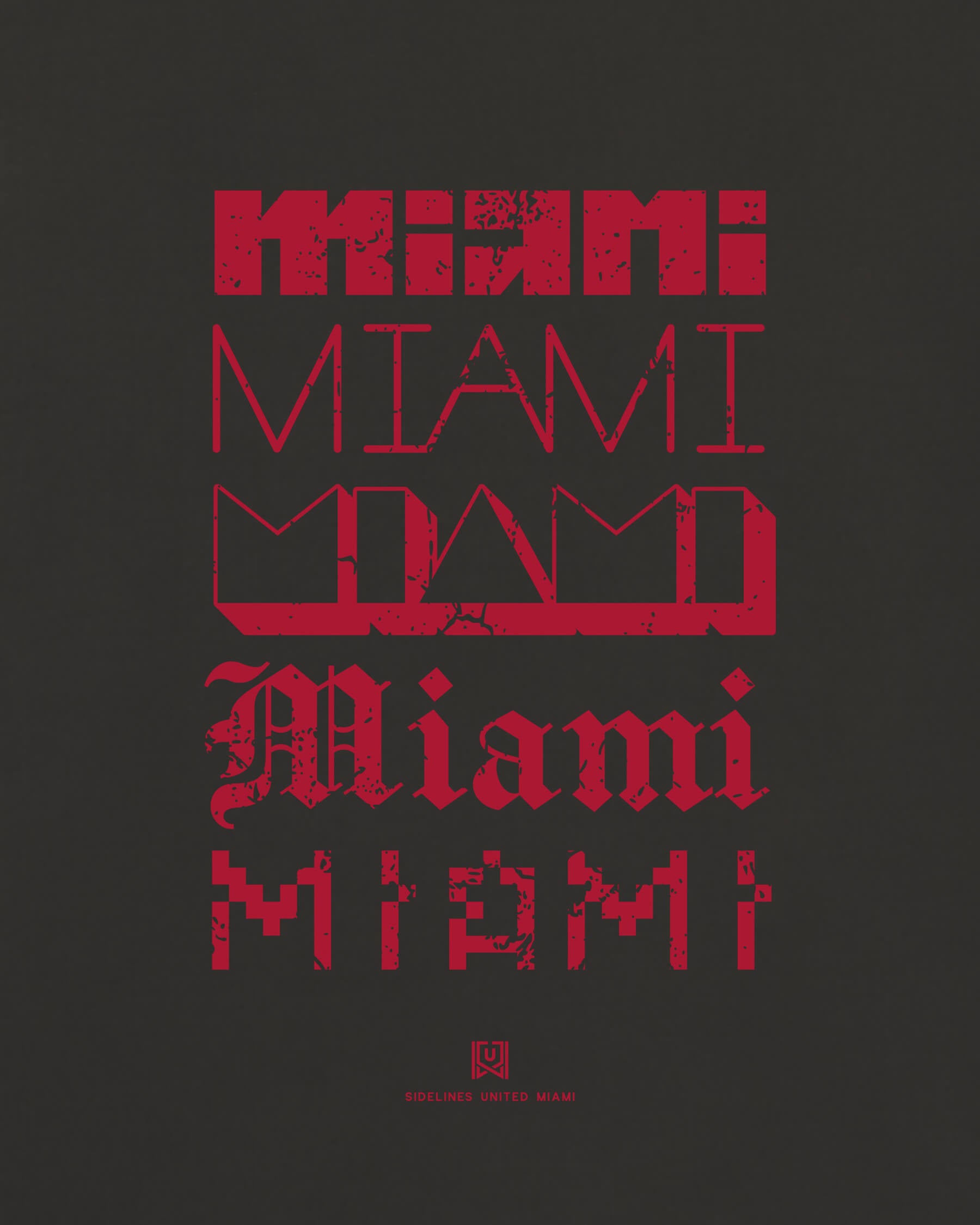 MIA Not Your Type Tee - Washed Black / Red - Zoom