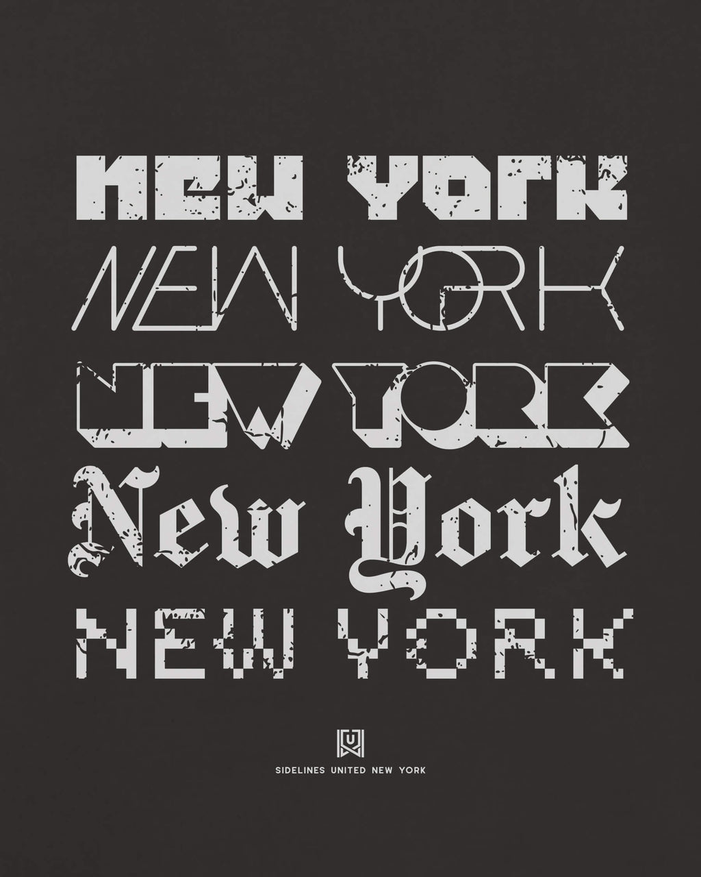 NY Not Your Type Tee - Washed Black / White - Zoom
