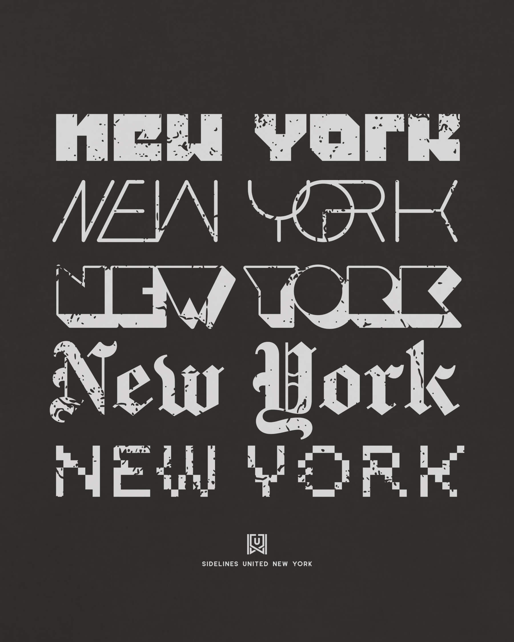 NY Not Your Type Tee - Washed Black / White - Zoom