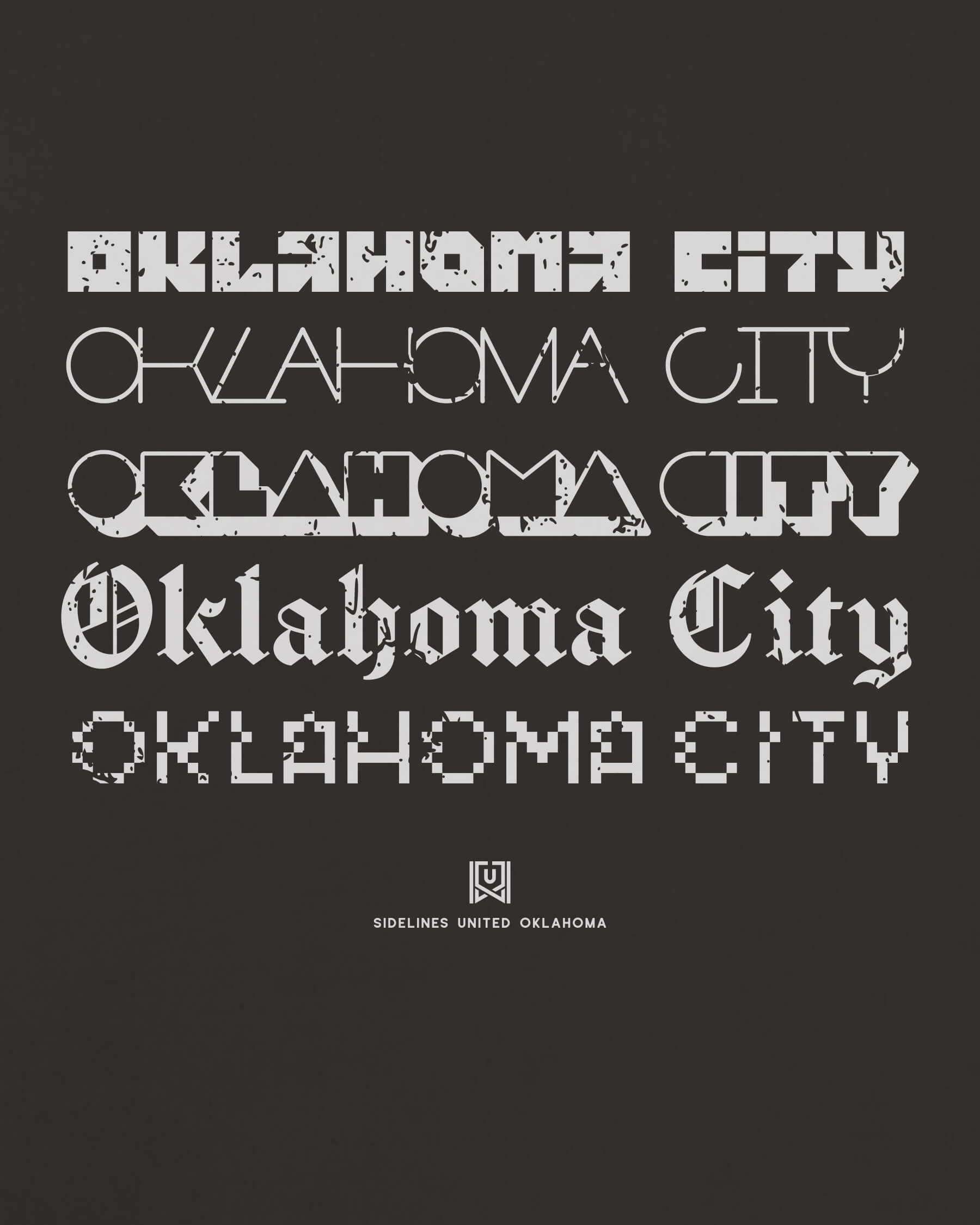 OKC Not Your Type Tee - Washed Black / White - Zoom