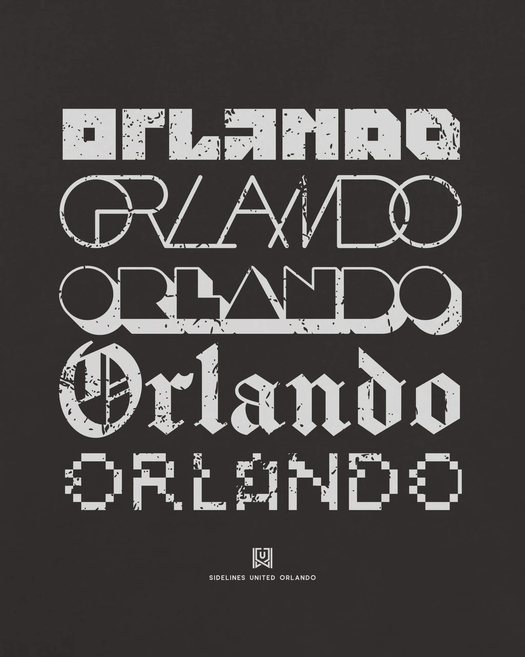 Orlando Not Your Type Tee - Washed Black / White - Zoom