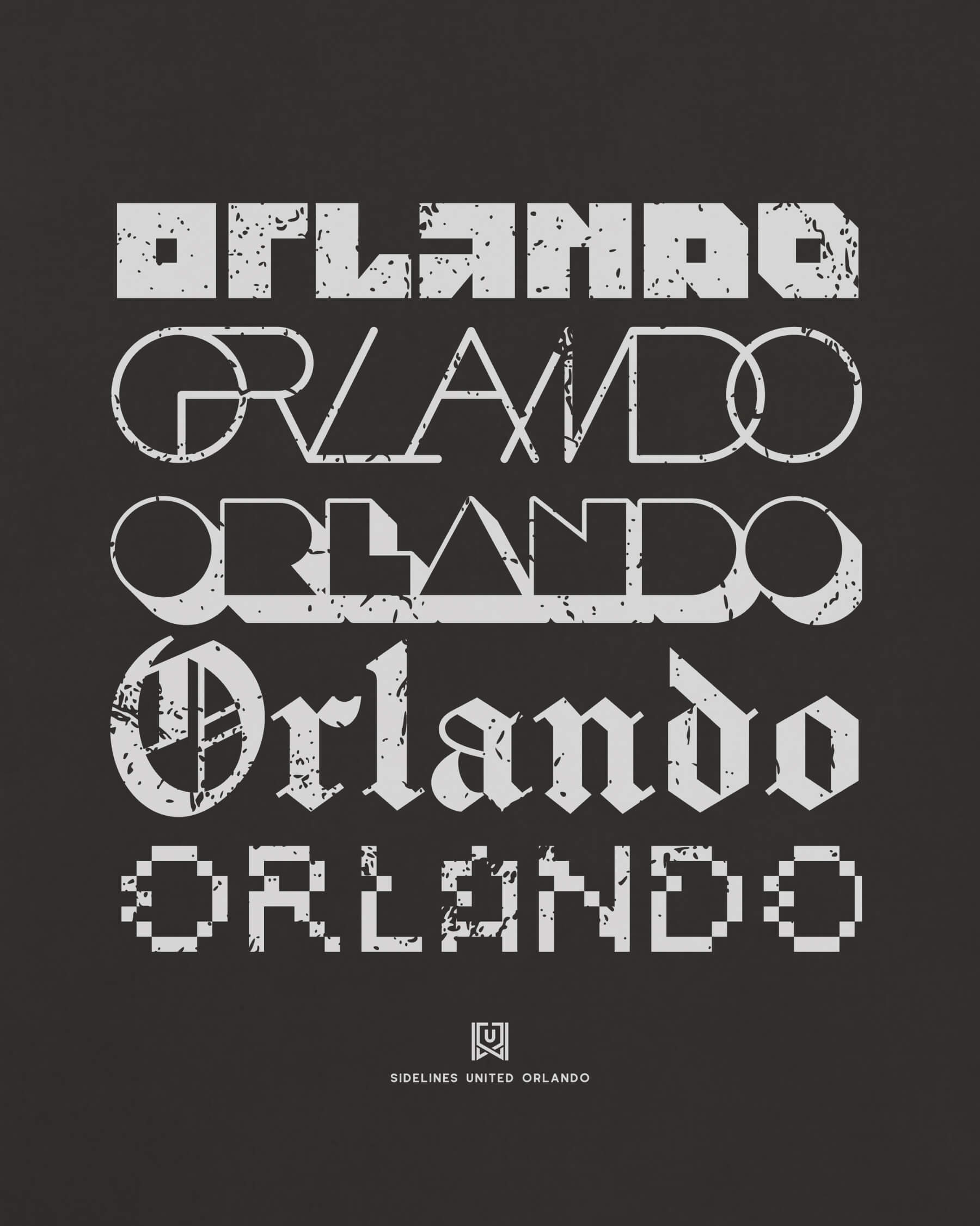 Orlando Not Your Type Tee - Washed Black / White - Zoom