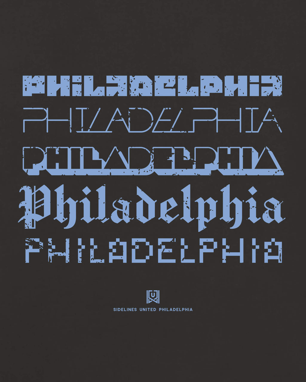 Philly Not Your Type Tee - Washed Black / Blue - Zoom
